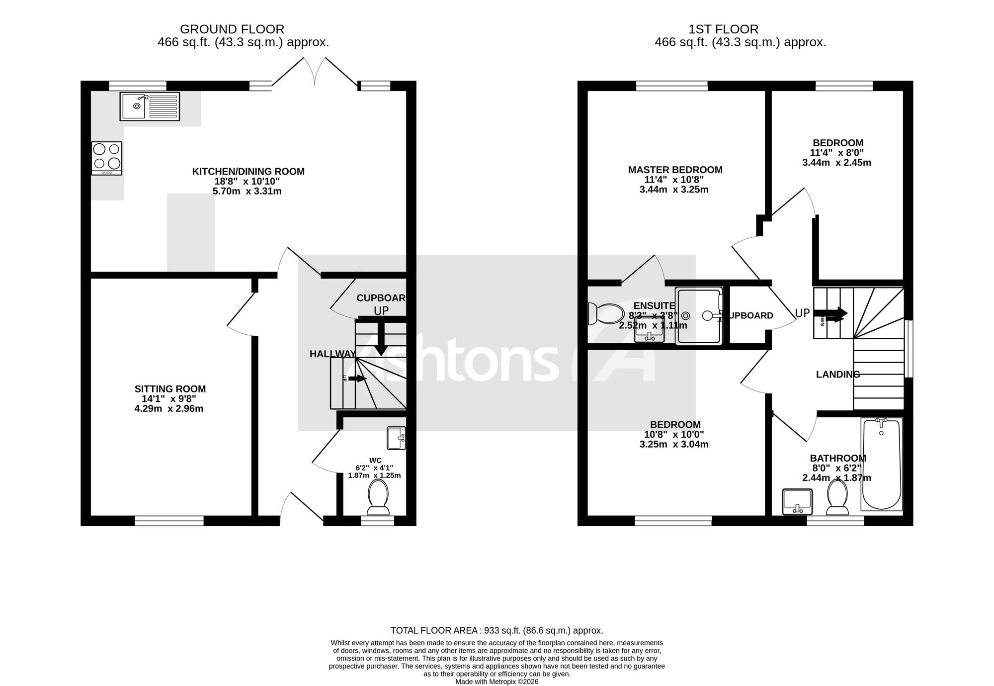 28 Meadowmead, Leigh floorplan