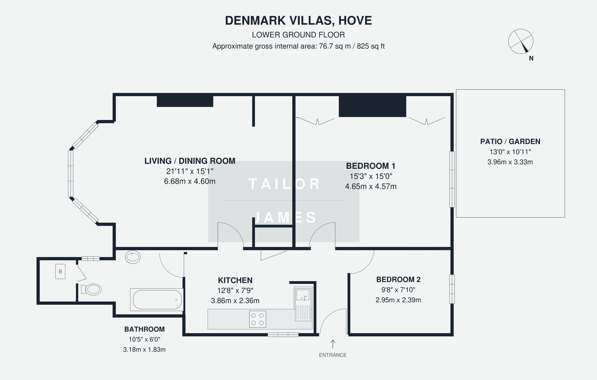 61a Denmark Villas, Hove floorplan