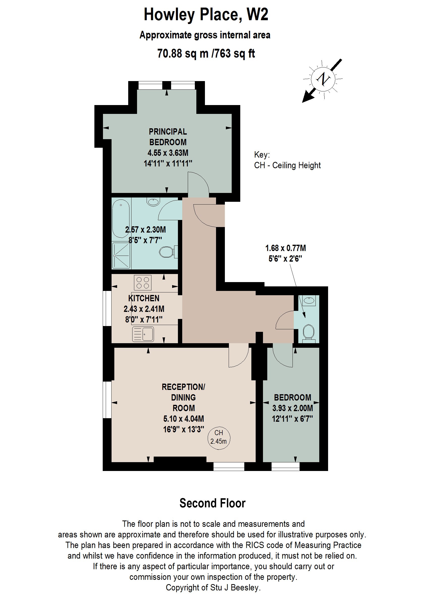 Flat 7, 20, Howley Place, London floorplan