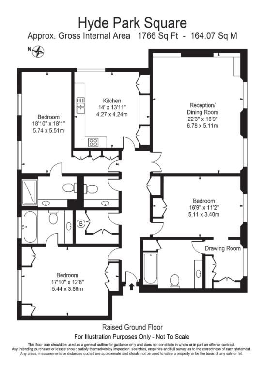 3 Bedrooms Flat to rent in Hyde Park Square, London W2