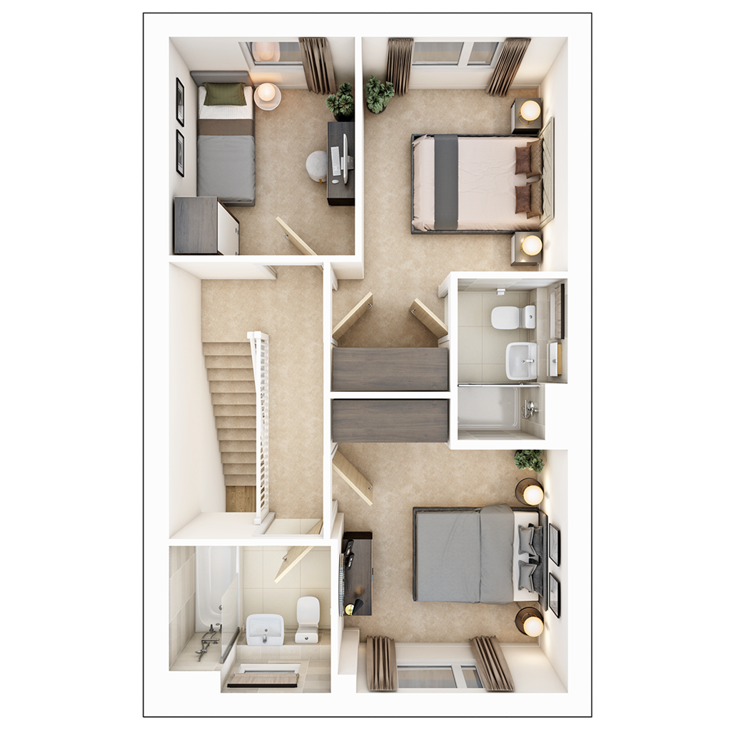 The Tetford - Plot 340, The Asps, Banbury Road, Warwick floorplan