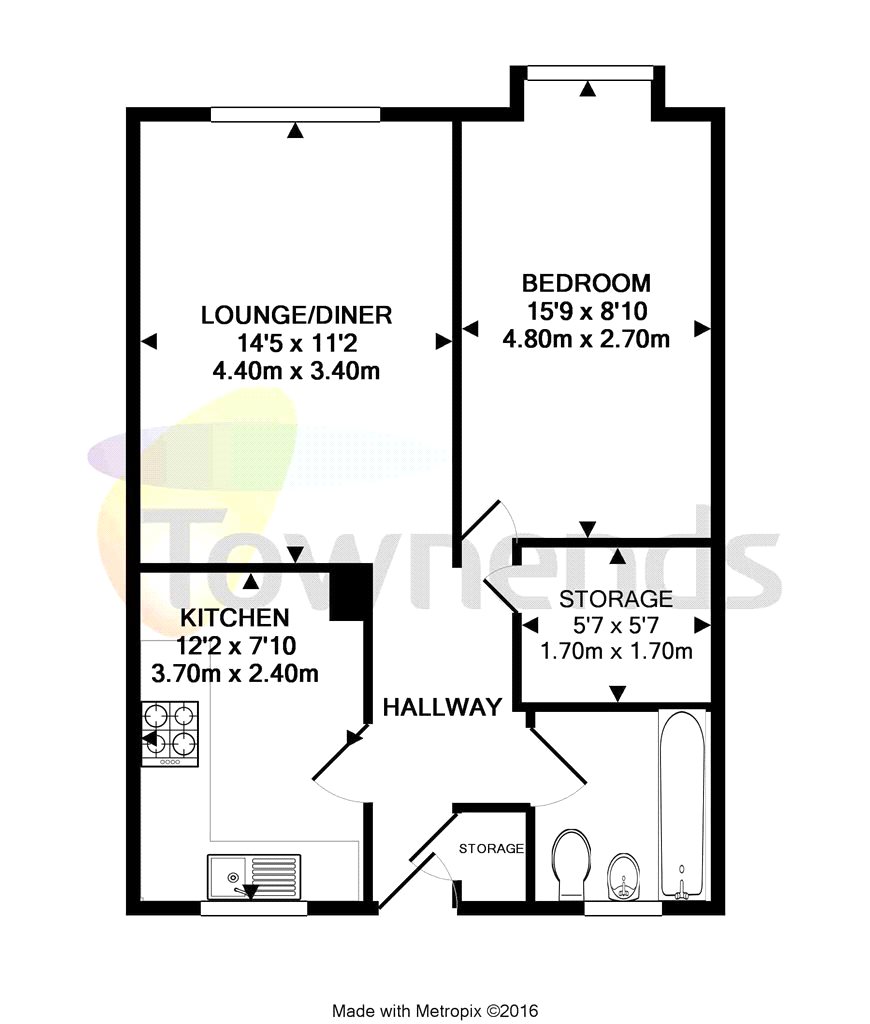 1 Bedrooms Flat to rent in Granville Road, London SW18