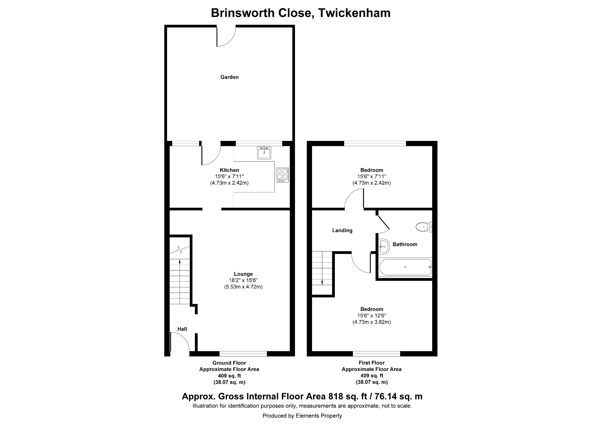 12 Brinsworth Close, Twickenham floorplan
