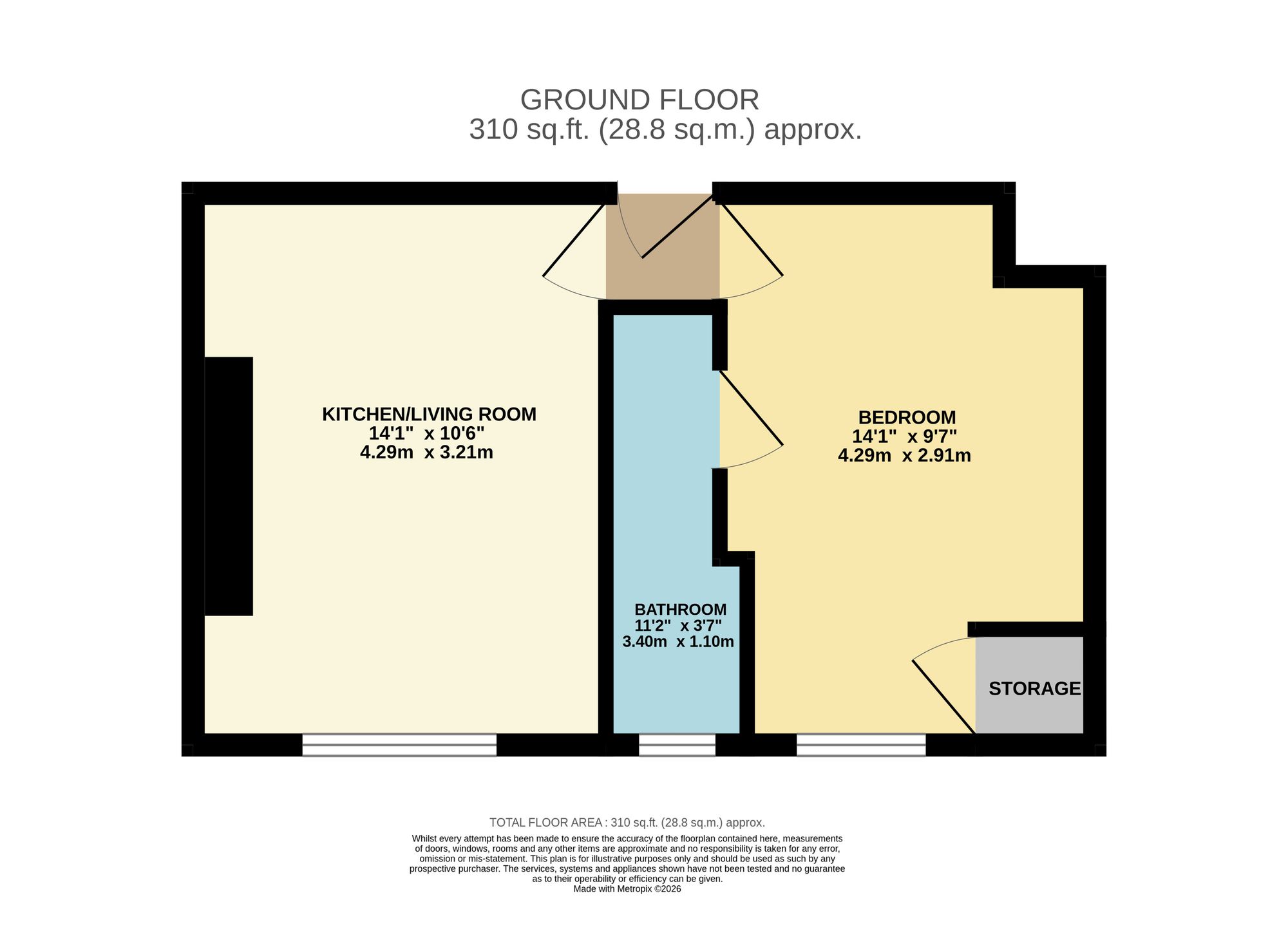 Flat 1, 1A Falsgrave Road, Scarborough floorplan