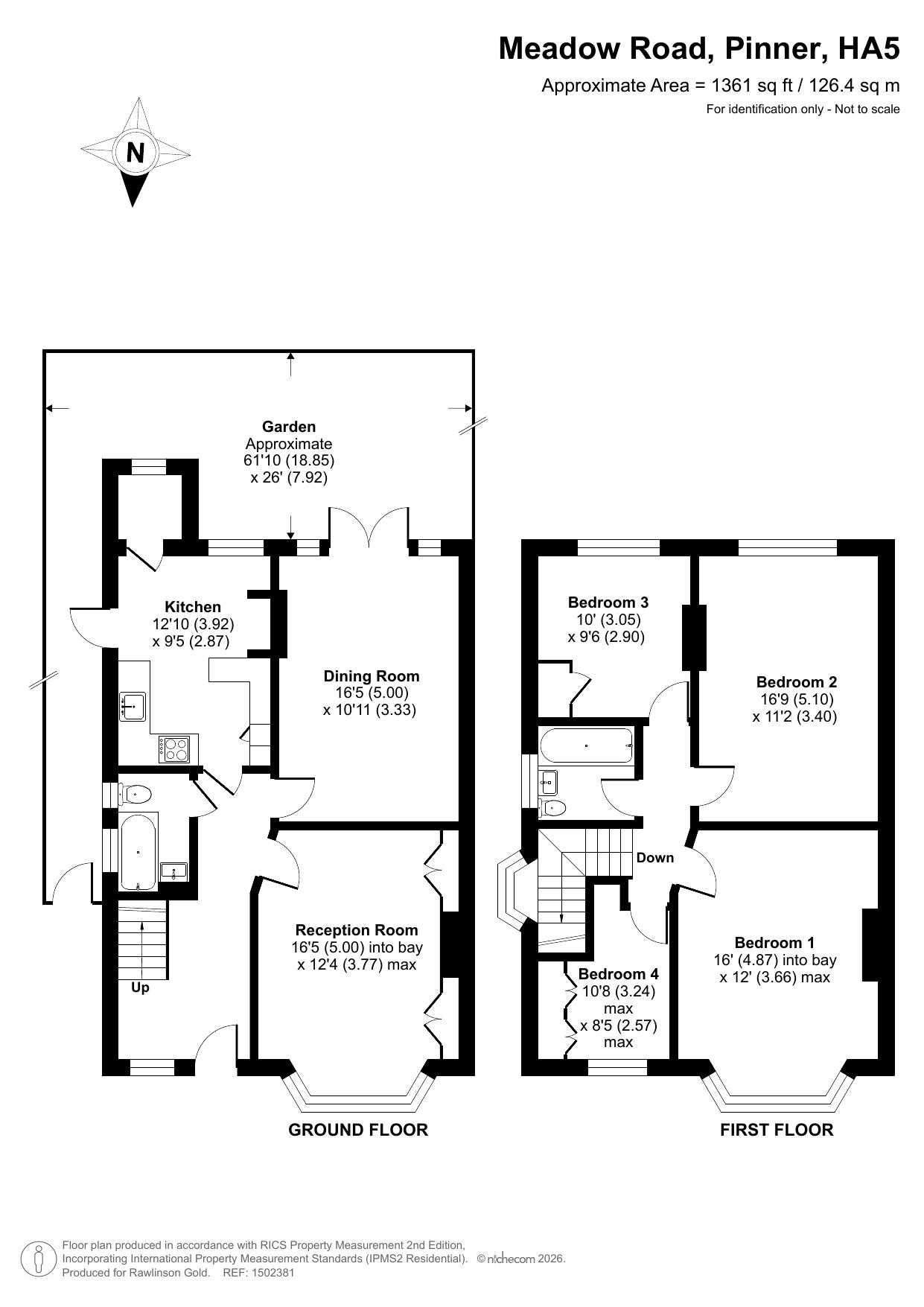 1, Meadow Road, Pinner floorplan