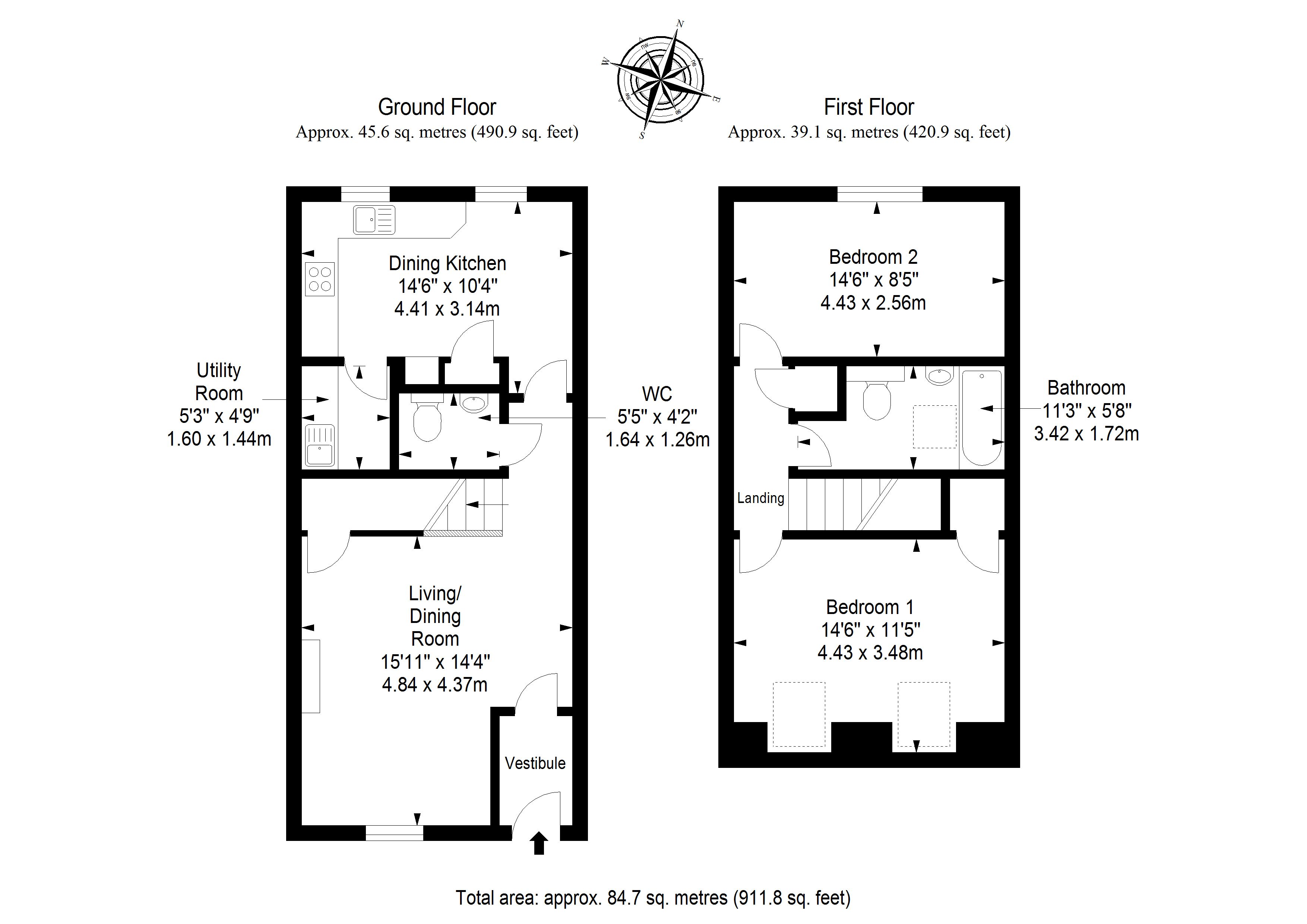 2 Bedrooms End terrace house for sale in 12 East Saltoun Farm, East Saltoun, Pencaitland EH34