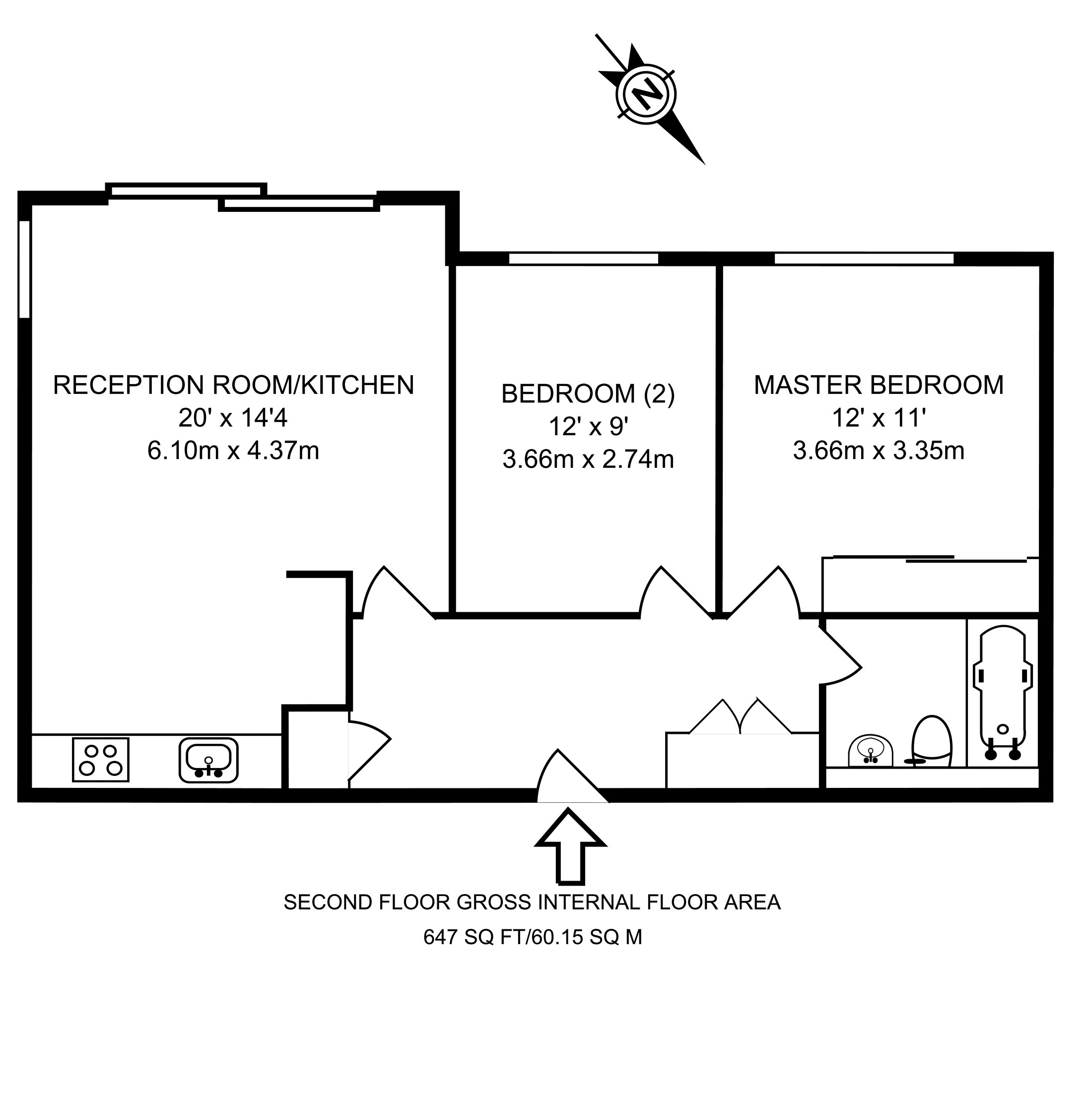2 Bedrooms Flat for sale in Borland Road, Peckham Rye SE15