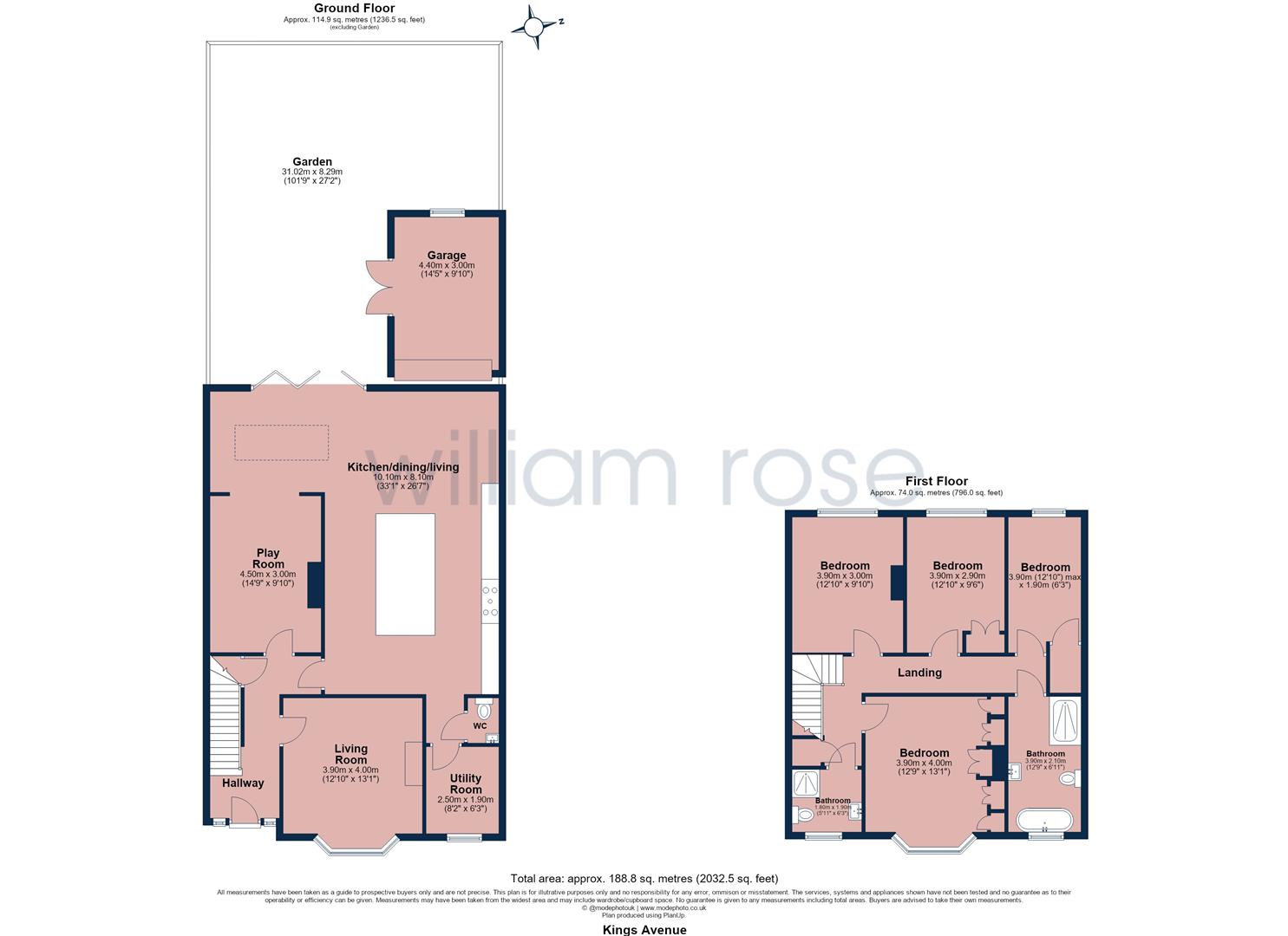 99, Kings Avenue, Woodford Green floorplan