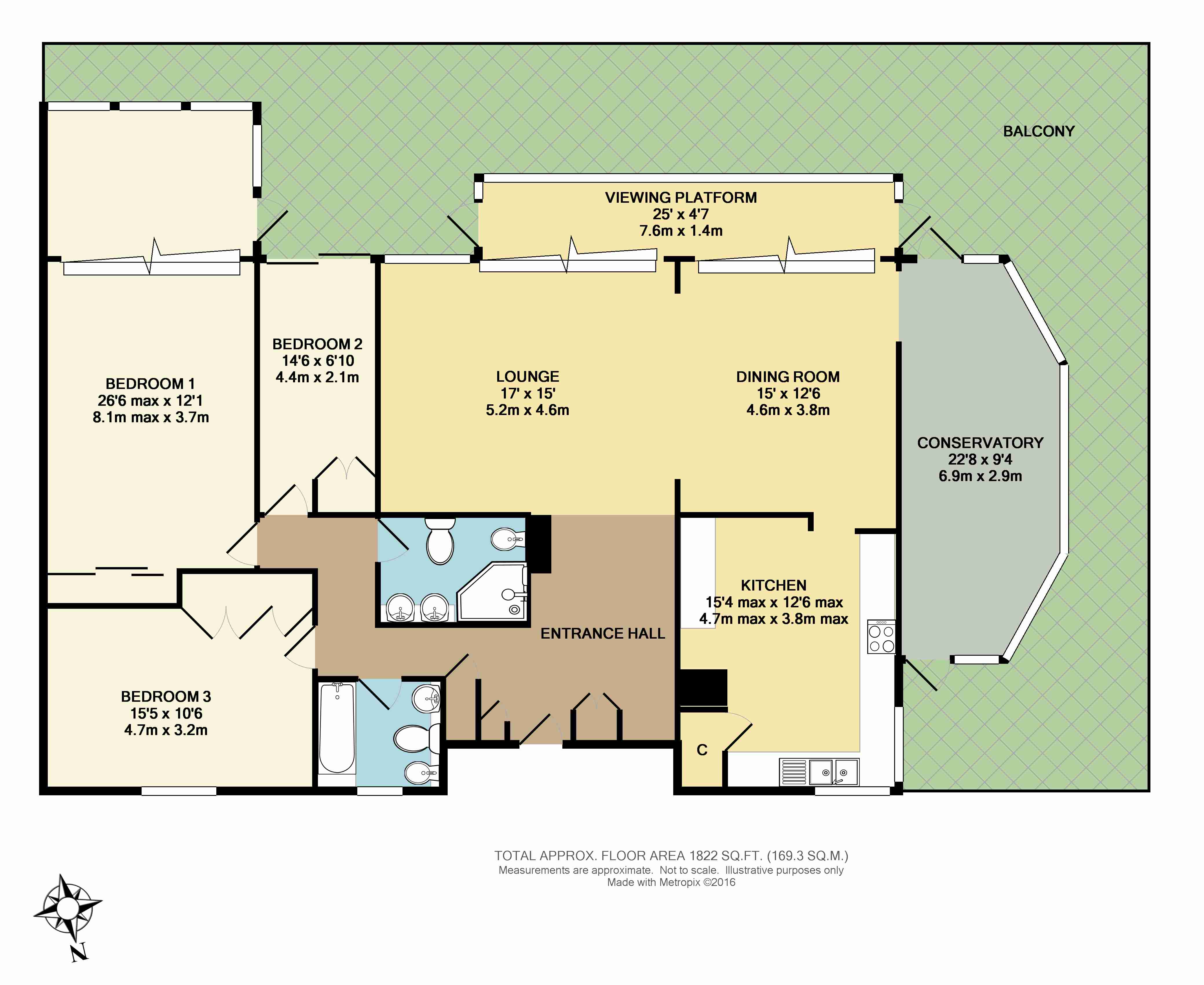 Imperial Court, Torquay TQ1, 3 bedroom flat for sale - 41222252