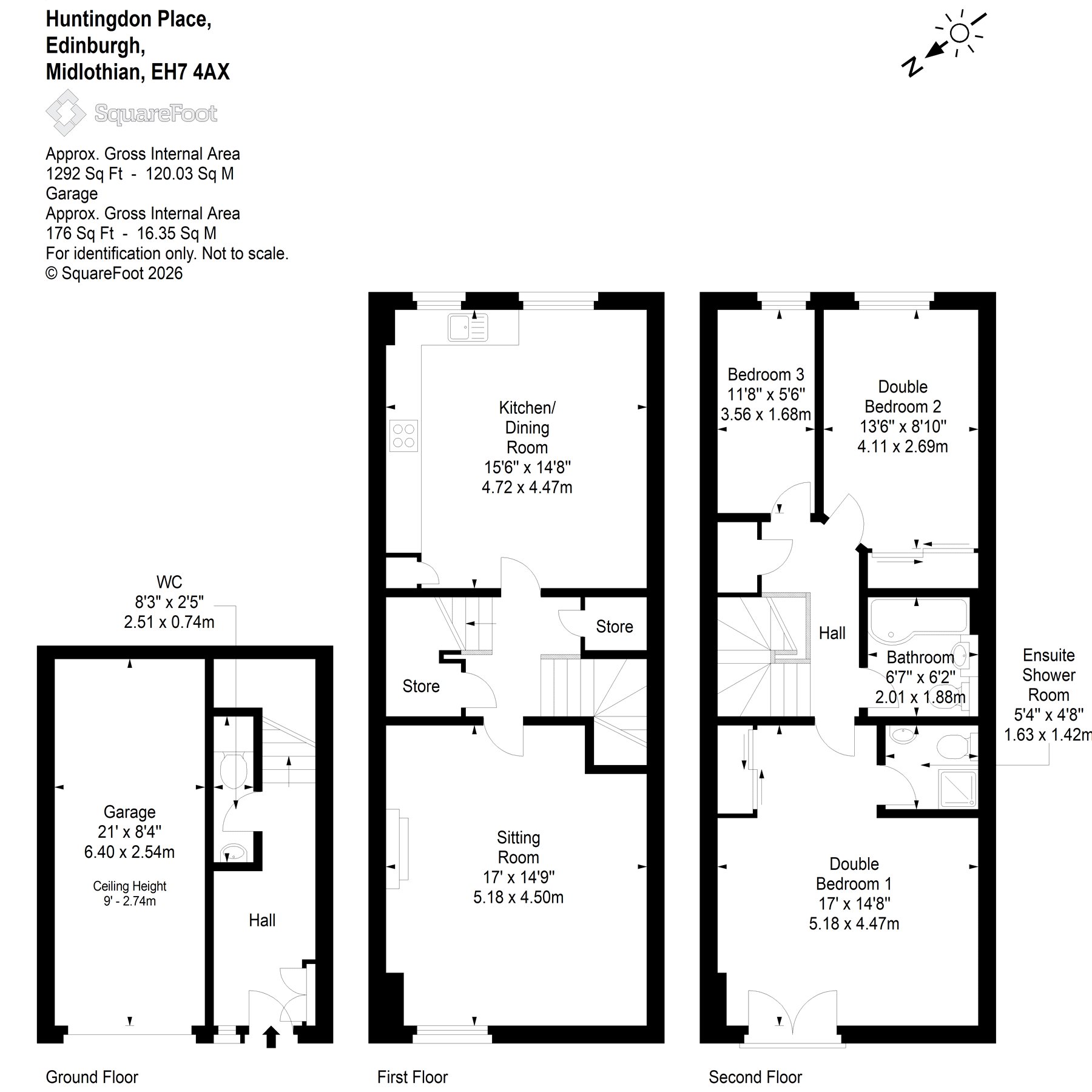 17 Huntingdon Place, Bellevue Edinburgh floorplan