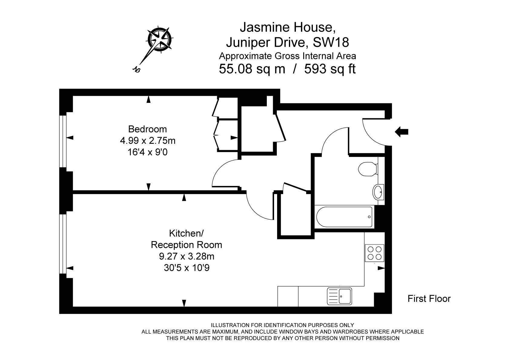 9, Jasmine House, Battersea Reach, Wandsworth floorplan