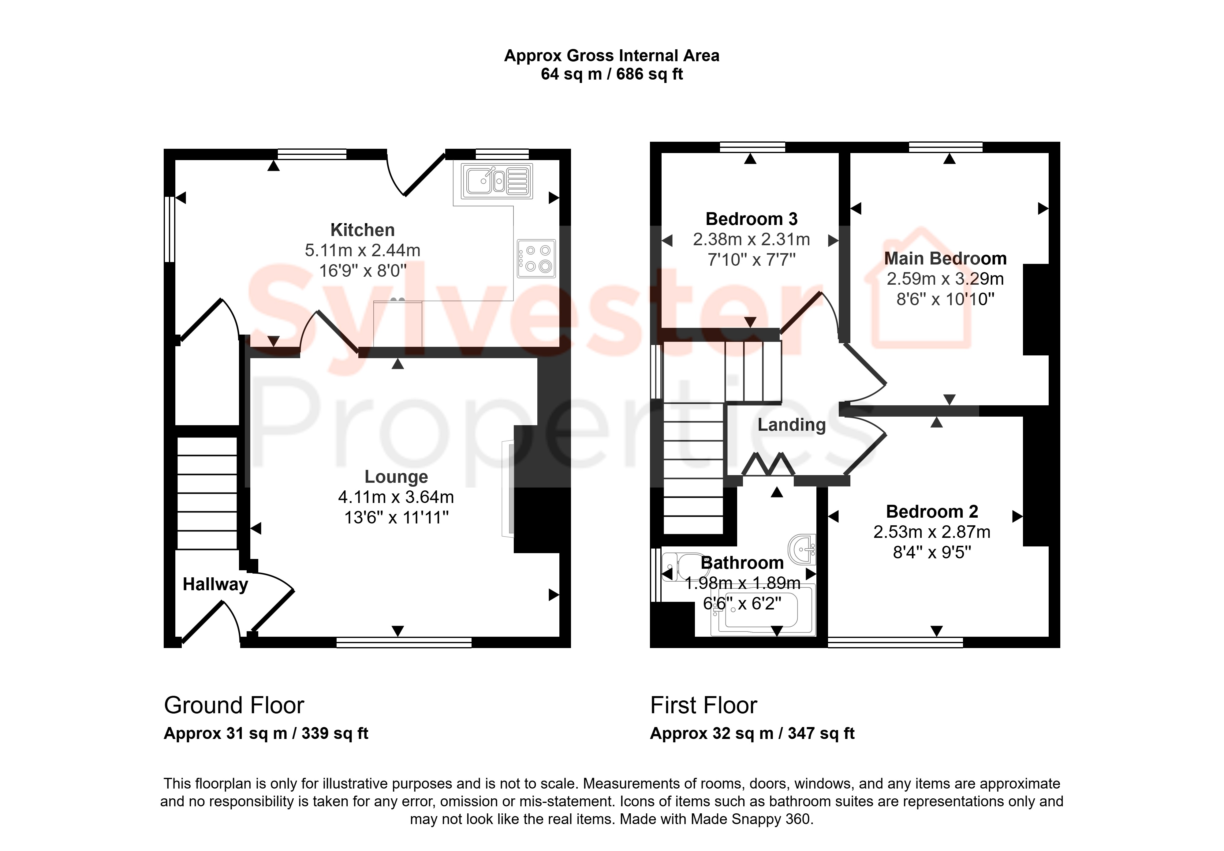 32, Woodside Grove, Tantobie floorplan