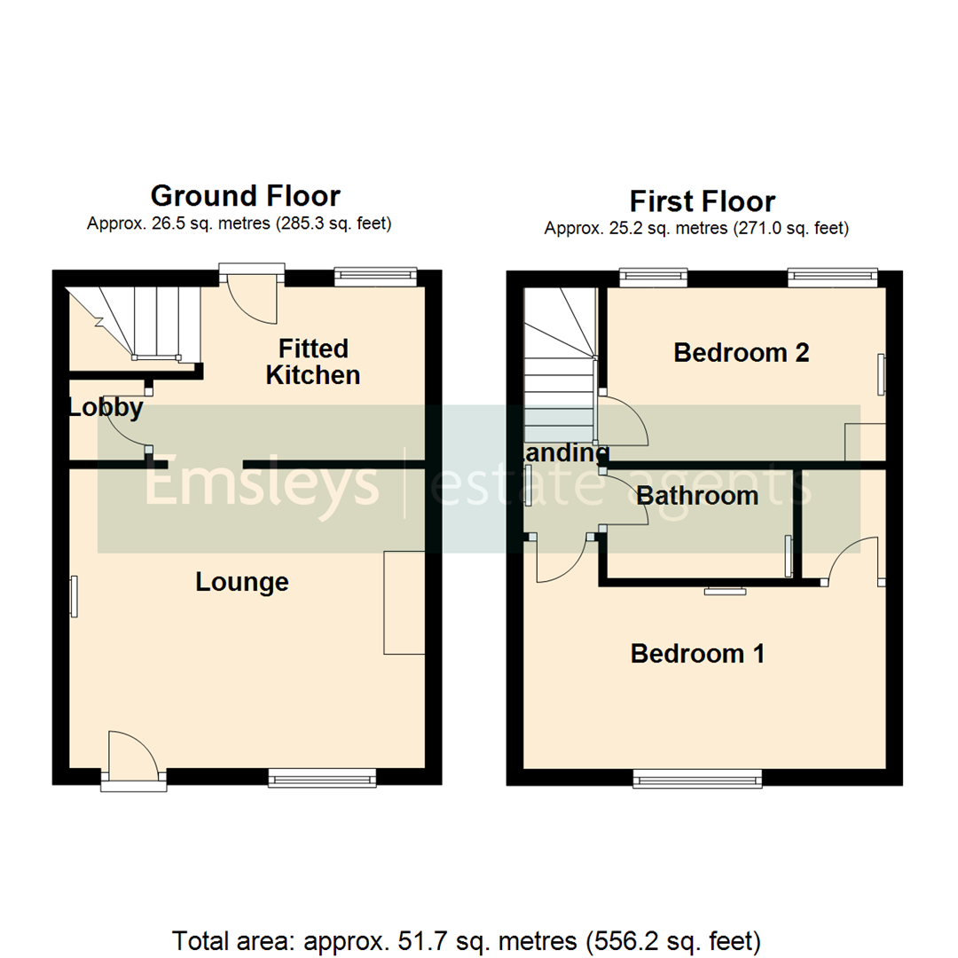 Maltkiln Lane, Kippax, Leeds LS25, 2 bedroom terraced house for sale