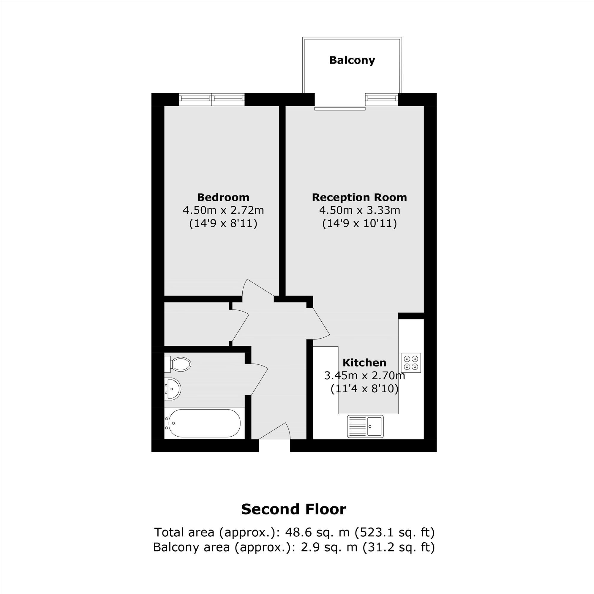 Flat 13, 13, Hornsey Street, London floorplan
