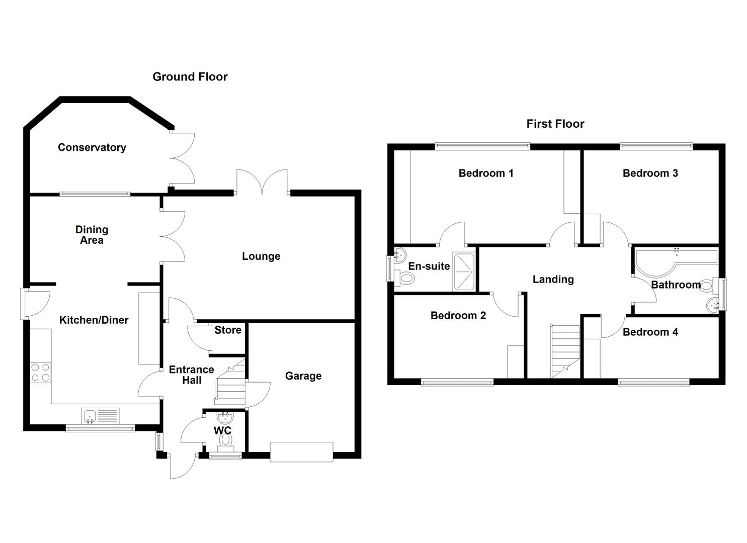 19, Bluebell Close, Biddulph floorplan