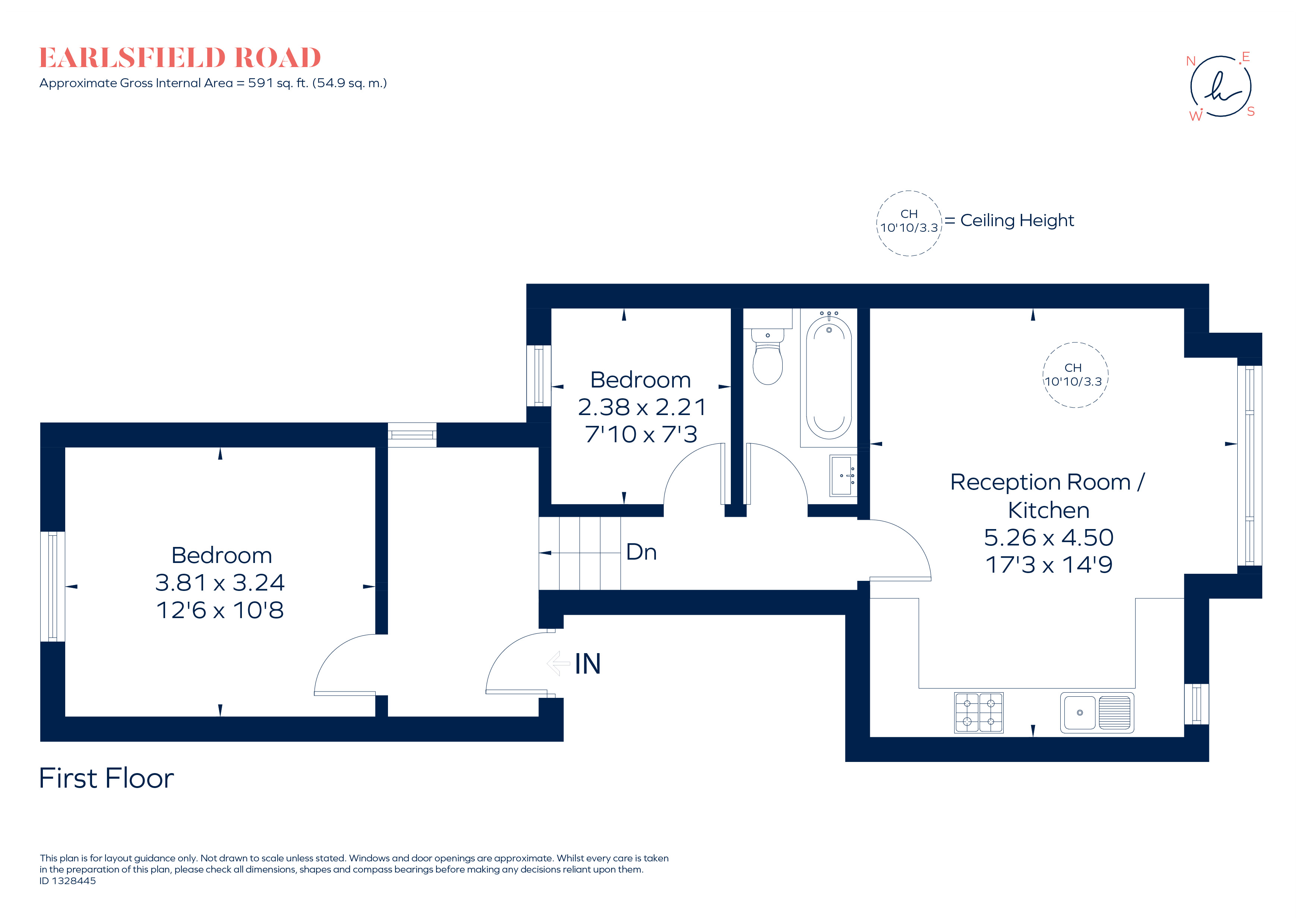 Flat 2, 140, Earlsfield Road, London floorplan