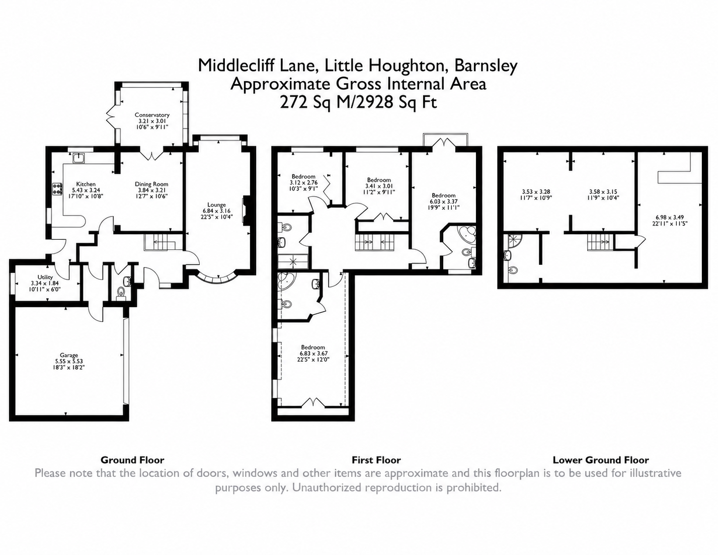 133 Middlecliff Lane, Barnsley floorplan