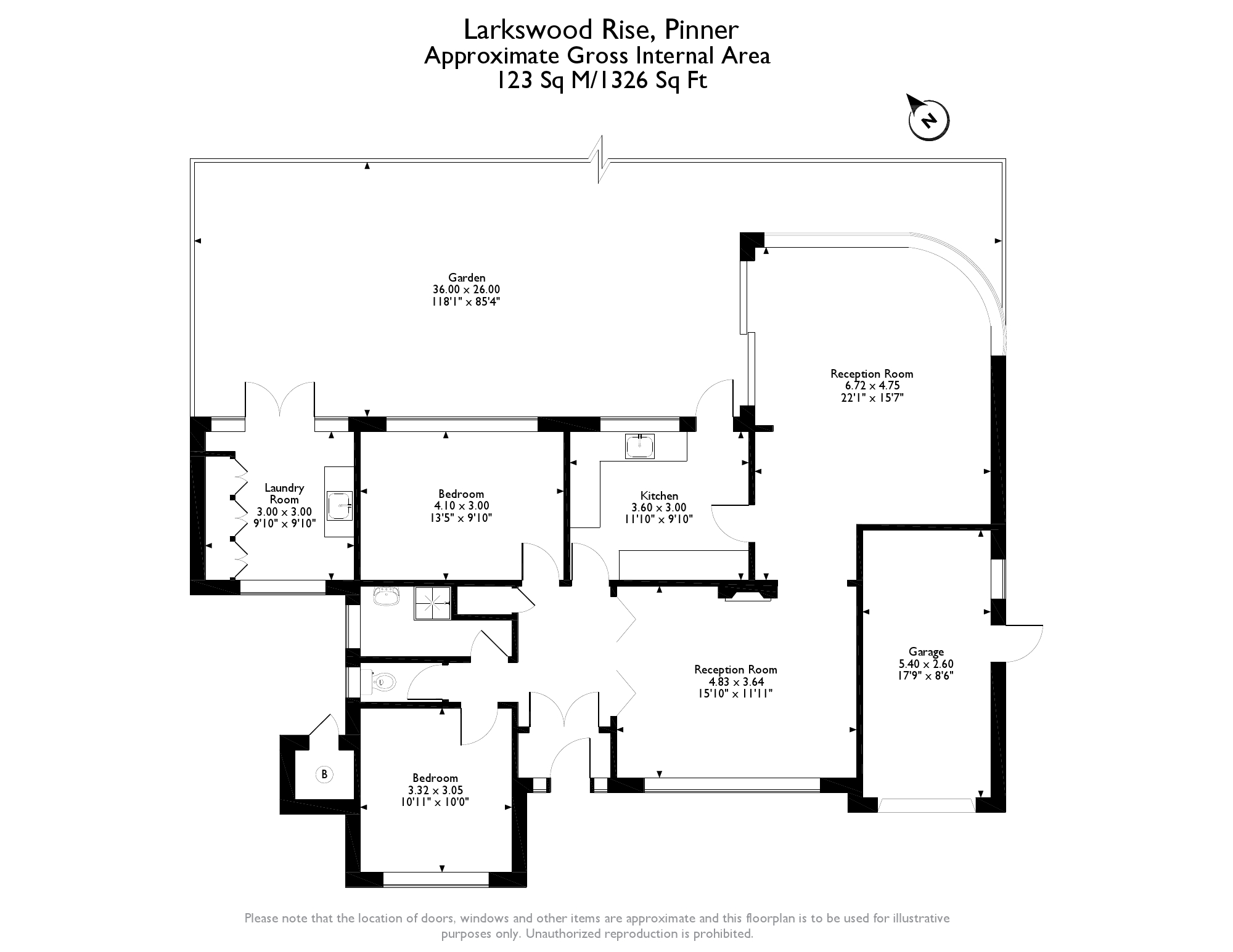 2 Bedrooms Bungalow for sale in Larkswood Rise, Pinner, Middlesex HA5