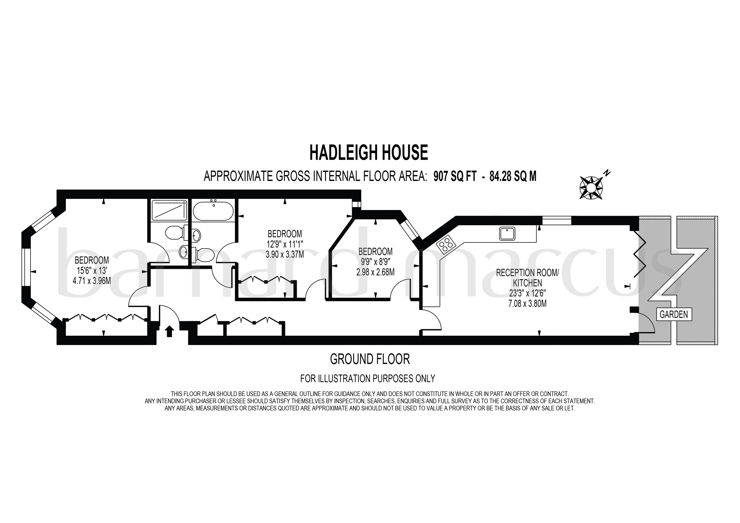 The Avenue, Berrylands, Surbiton KT5, 3 bedroom flat for sale