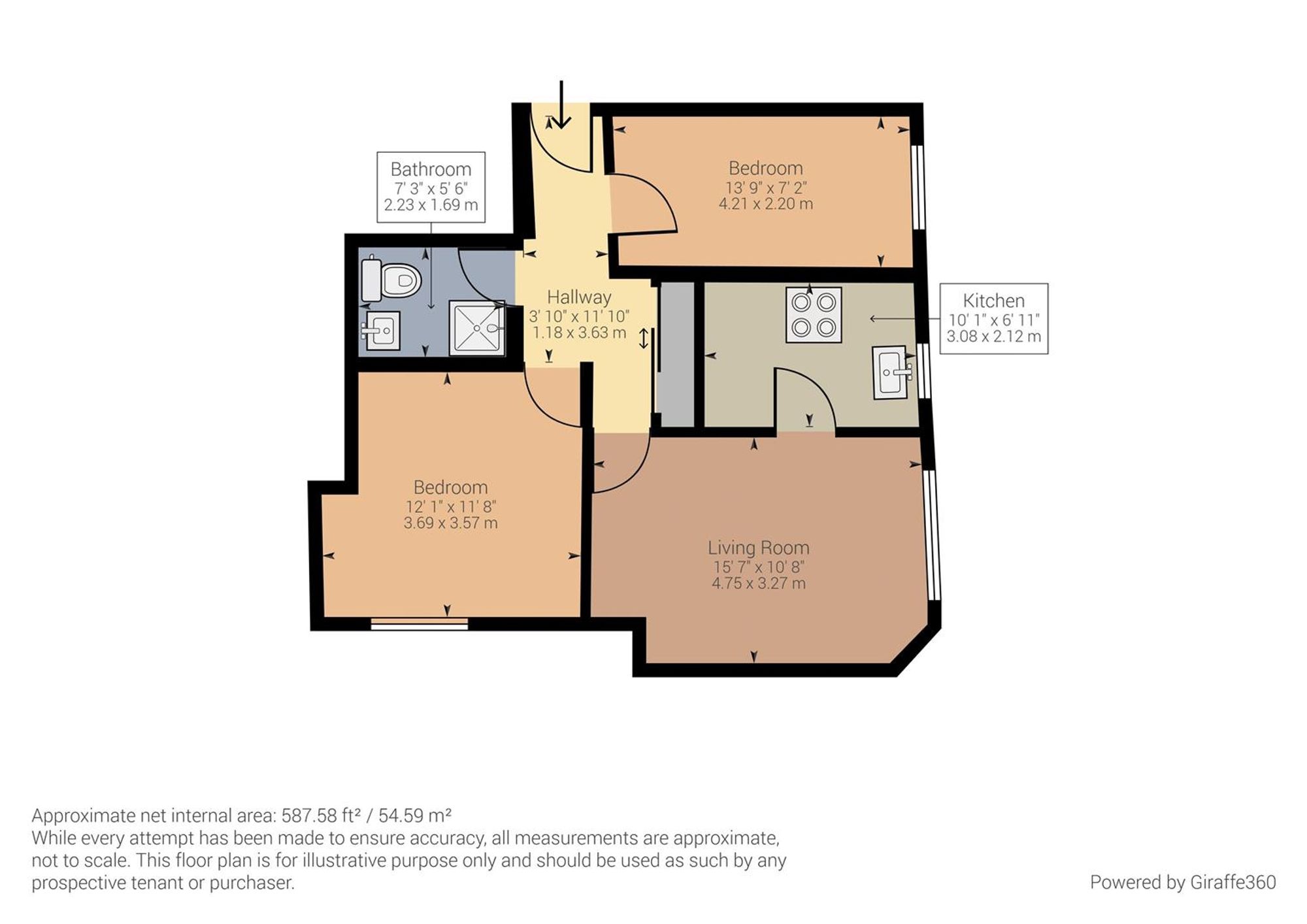 Flat 13, Normanton Rise, Scarborough floorplan