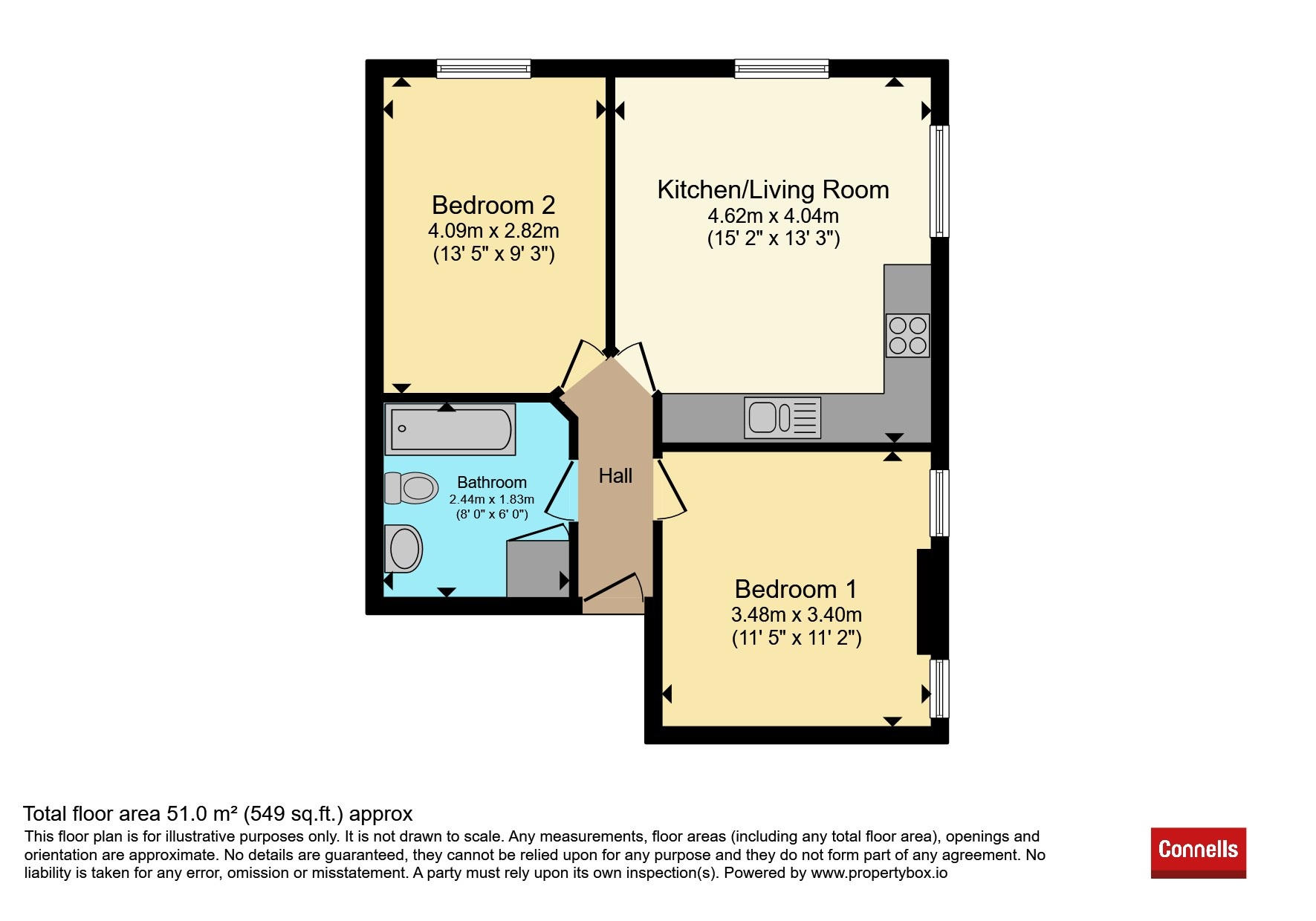 Flat 4, Roundstone Court, Roundstone Street, Trowbridge floorplan