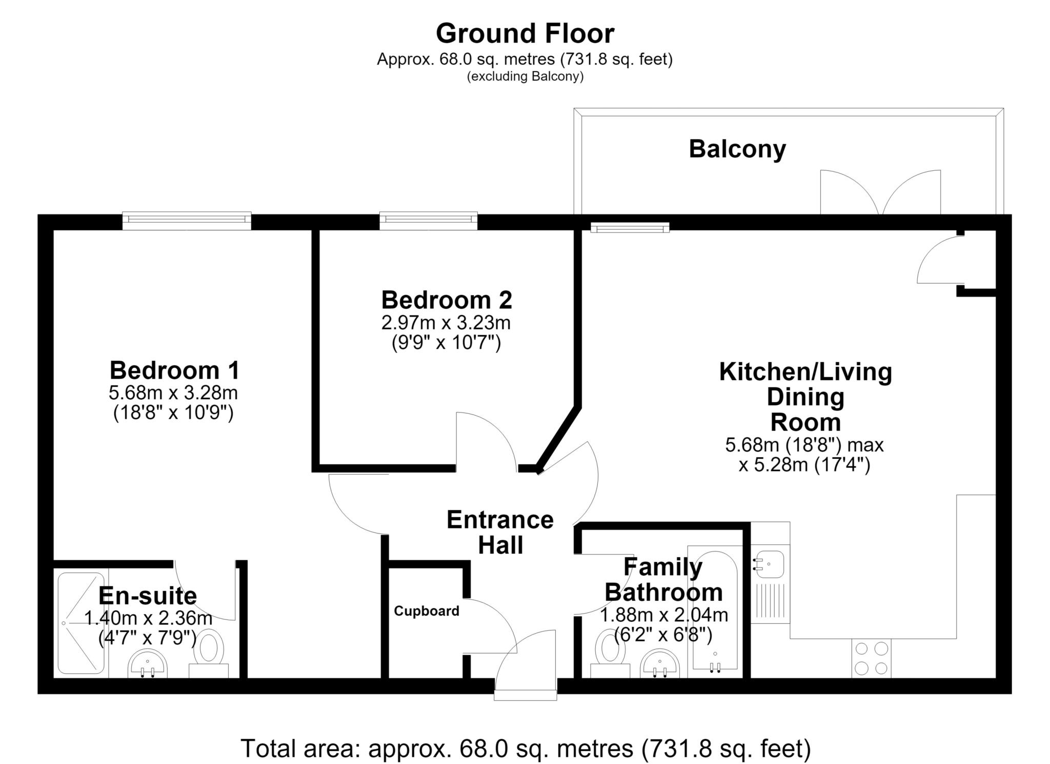Flat 12, Cox Terrace, Reading floorplan