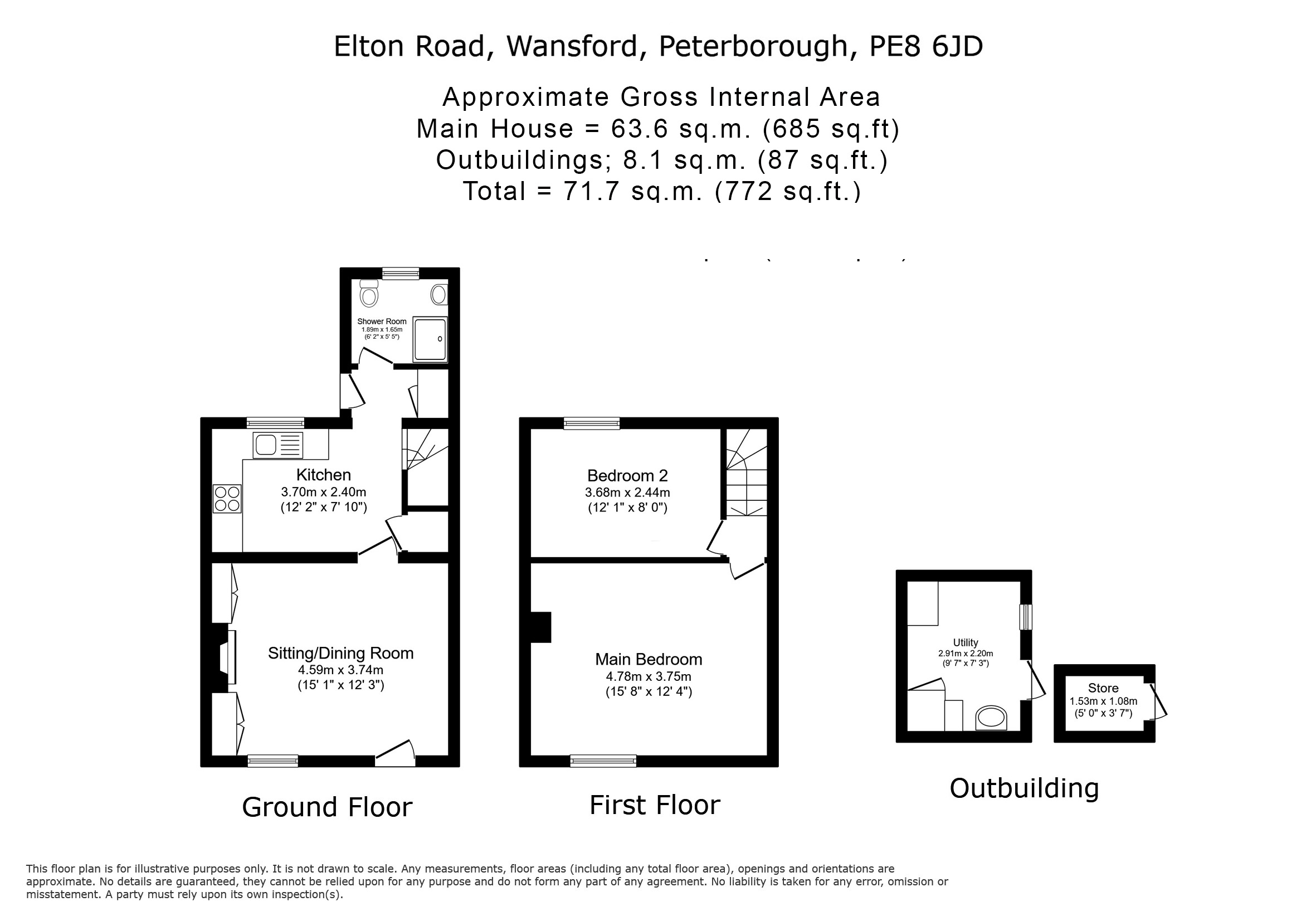 22, Elton Road, Peterborough floorplan