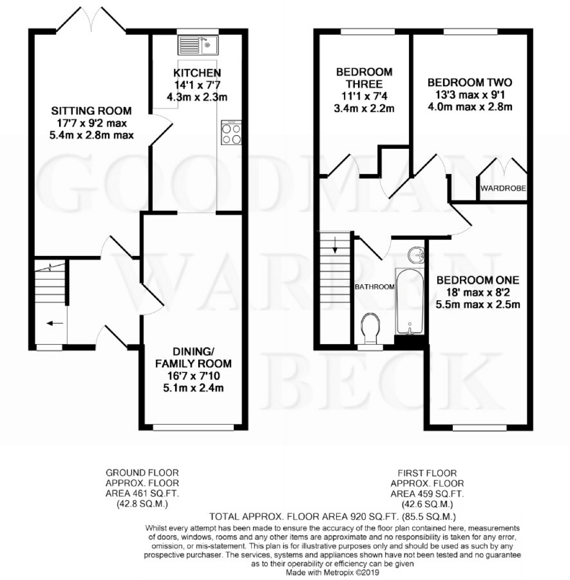 3 Bedrooms Terraced house for sale in Dickson Way, Chippenham, Wiltshire SN15