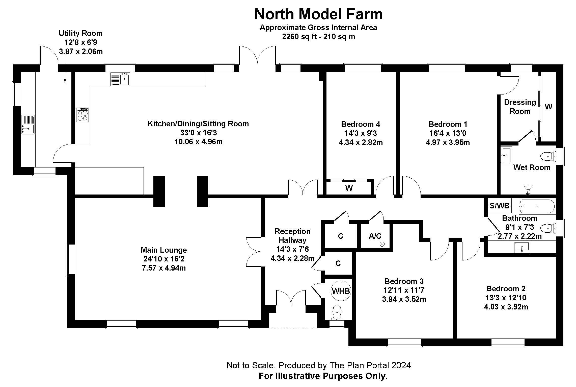 North Model Farm, Tandridge Hill Lane, Godstone floorplan