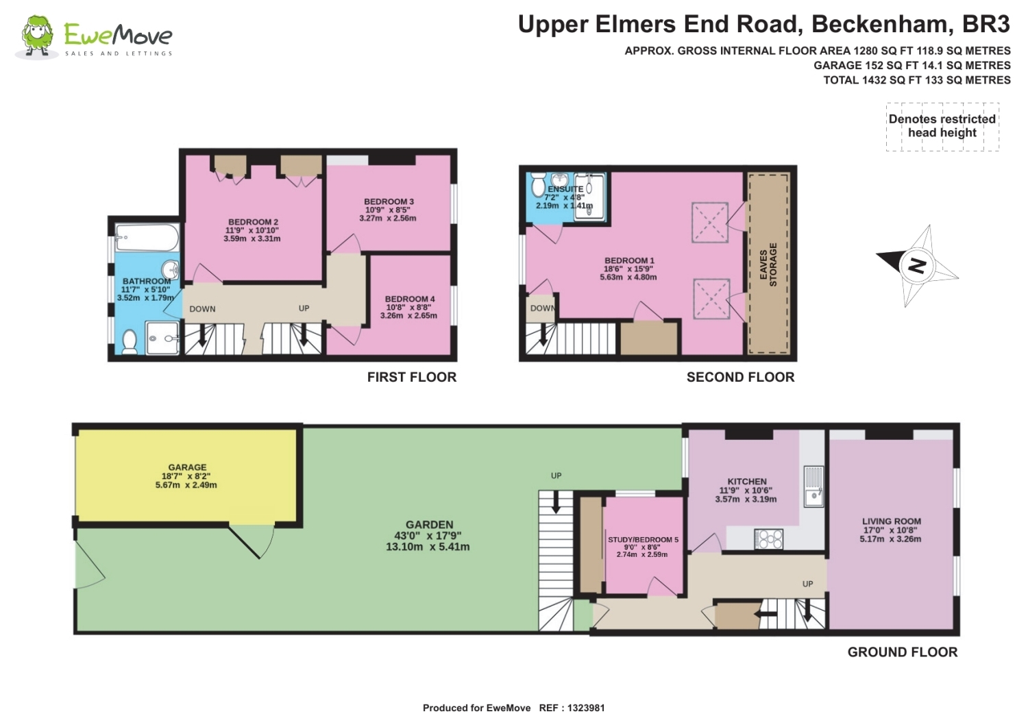 299a, Upper Elmers End Road, Beckenham floorplan