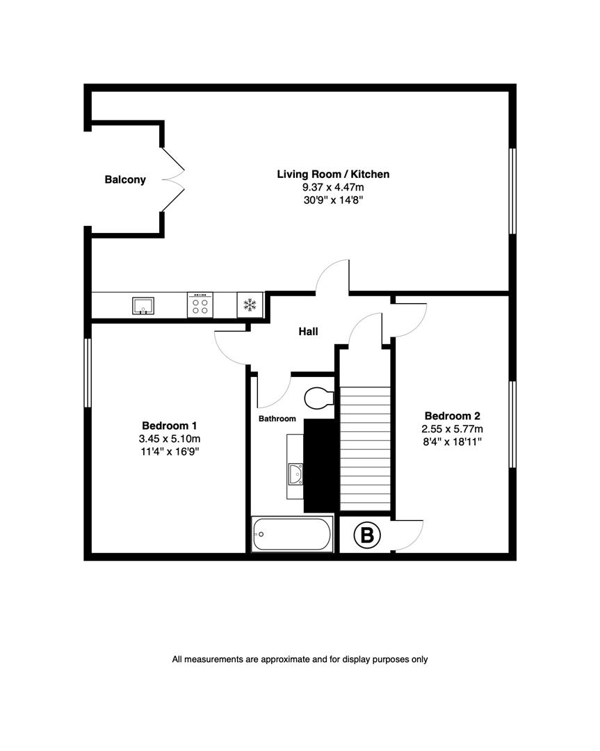Apartment 3 Crown Gate, Church Road, Claygate floorplan