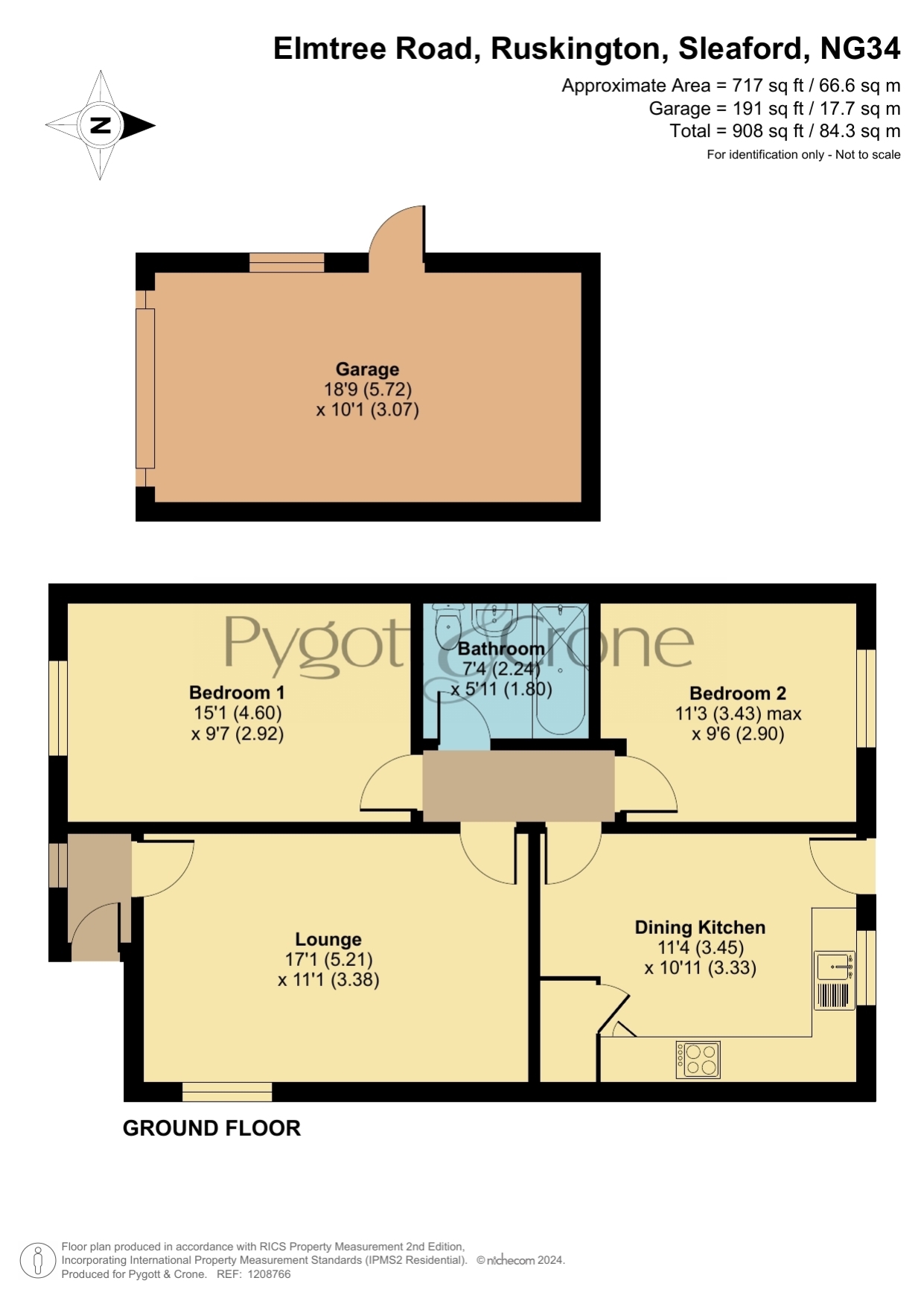 117, Elmtree Road, Sleaford floorplan