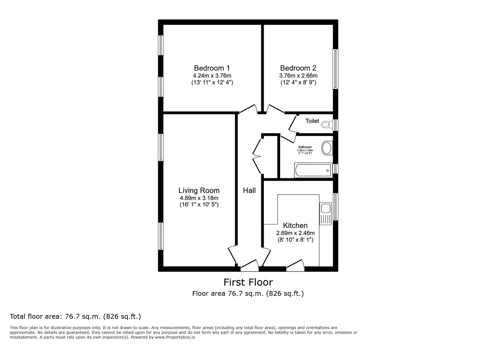Flat 1, 1-2, Orchard Parade, Orchard Parade floorplan