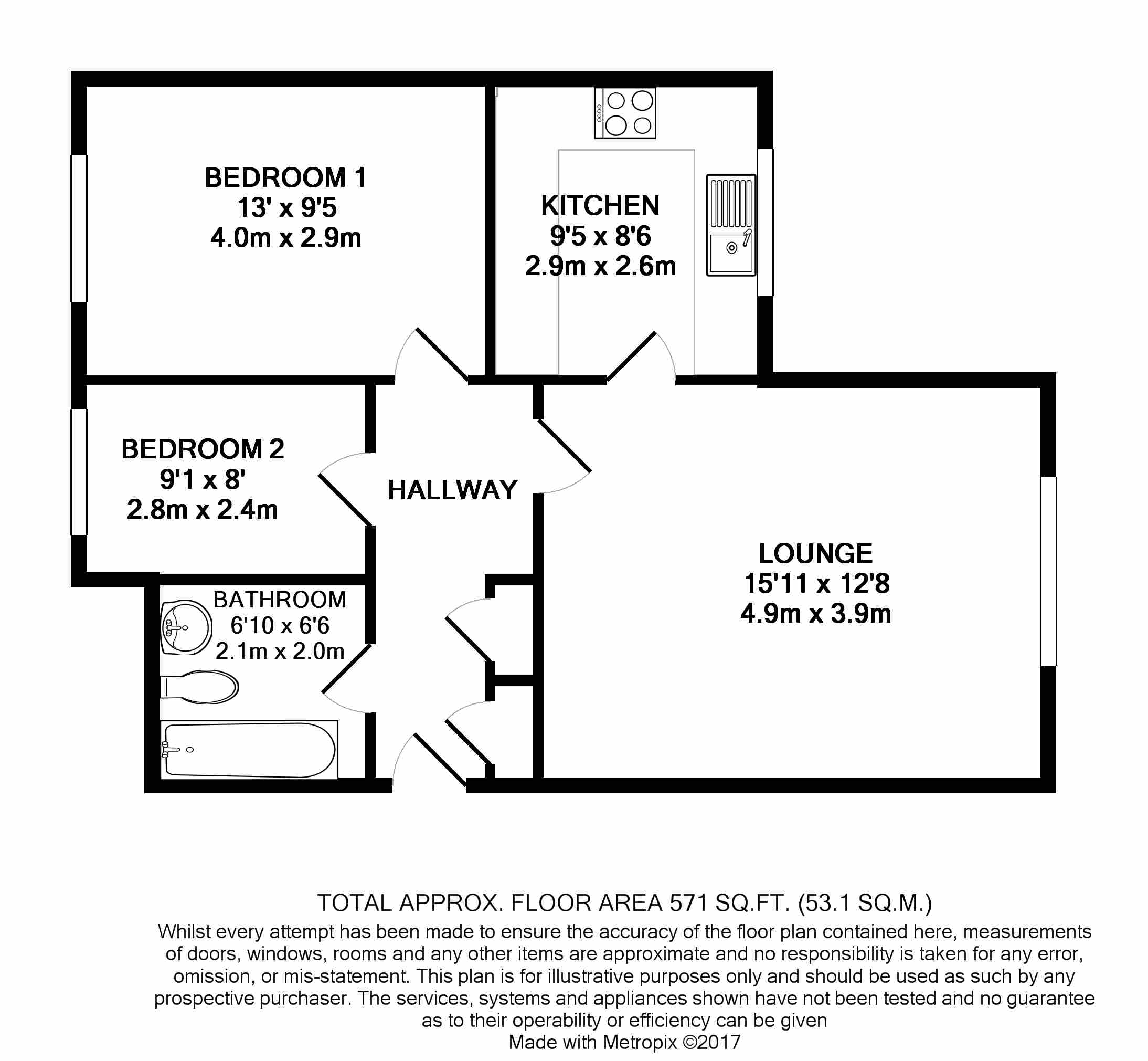 2 Bedrooms Flat to rent in Park Road, Salford M6