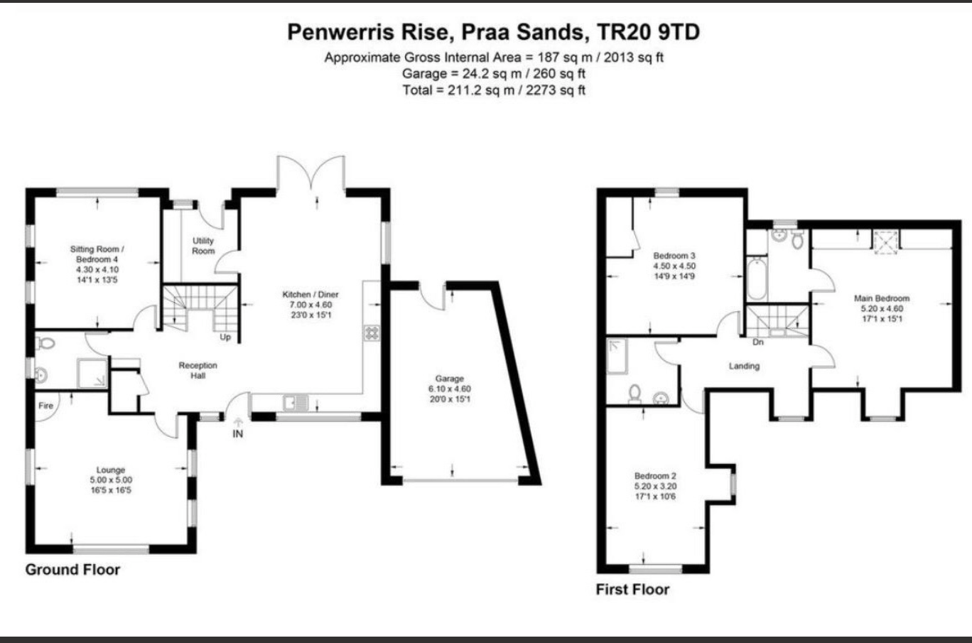 Sunny Side, Penwerris Rise, Penzance floorplan