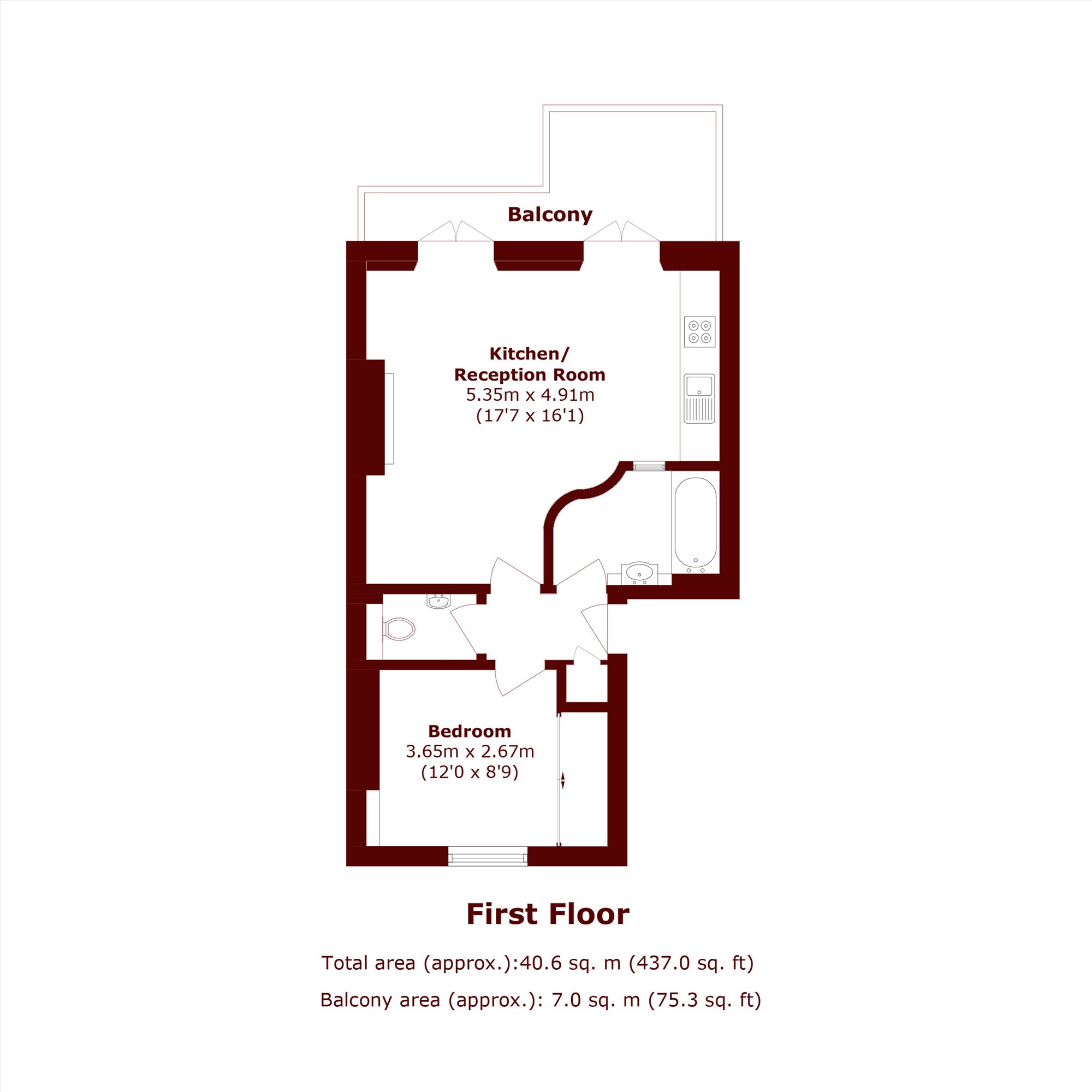 Royal Crescent, London floorplan