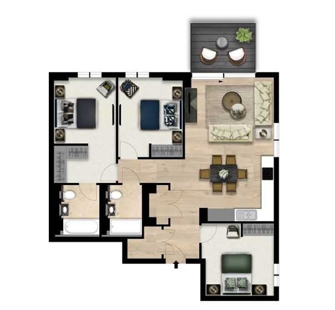 Garrett Mansions, London floorplan
