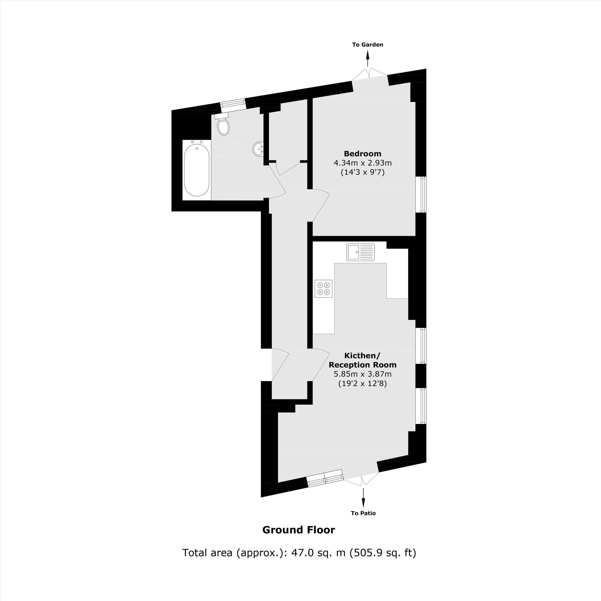 Flat 21, Osbury Court, 1, Shaftesbury Avenue, South Harrow floorplan