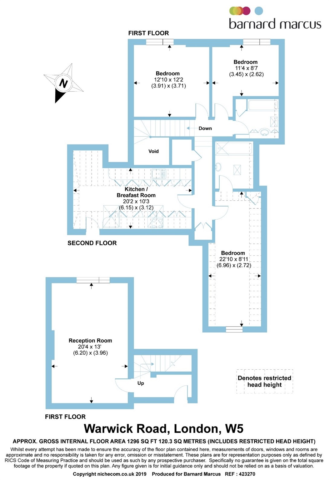 3 Bedrooms Flat for sale in Warwick Road, London W5