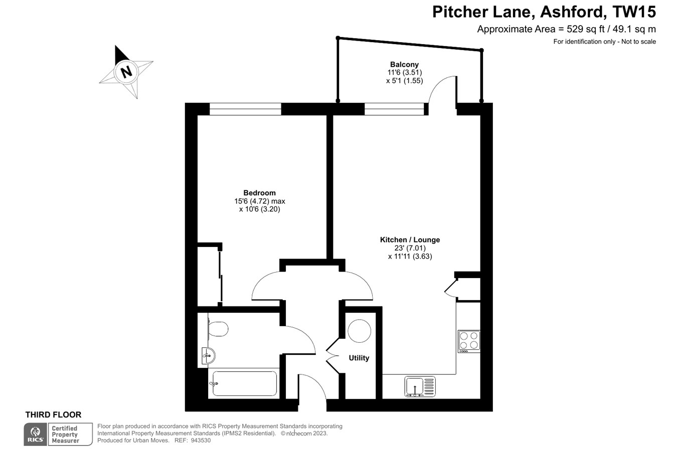 Palmer Court, 5 Pitcher Lane, Ashford TW15, 1 bedroom flat for sale