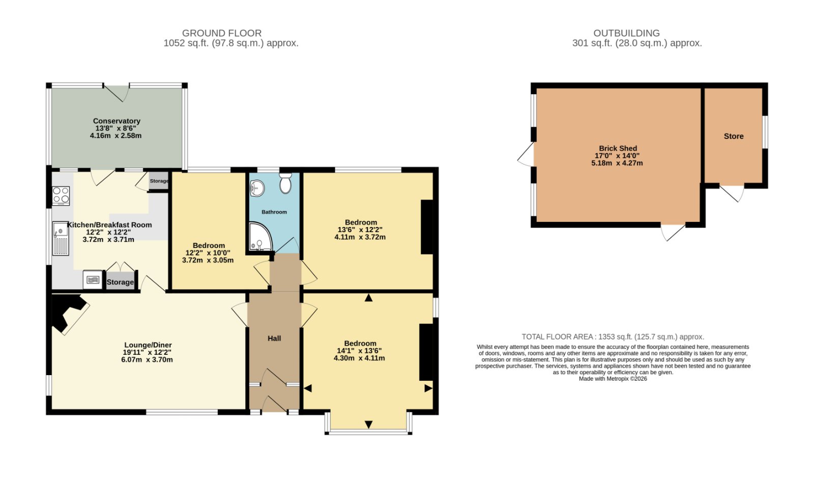 Nursery Bungalow,, Swingfield, Kent floorplan
