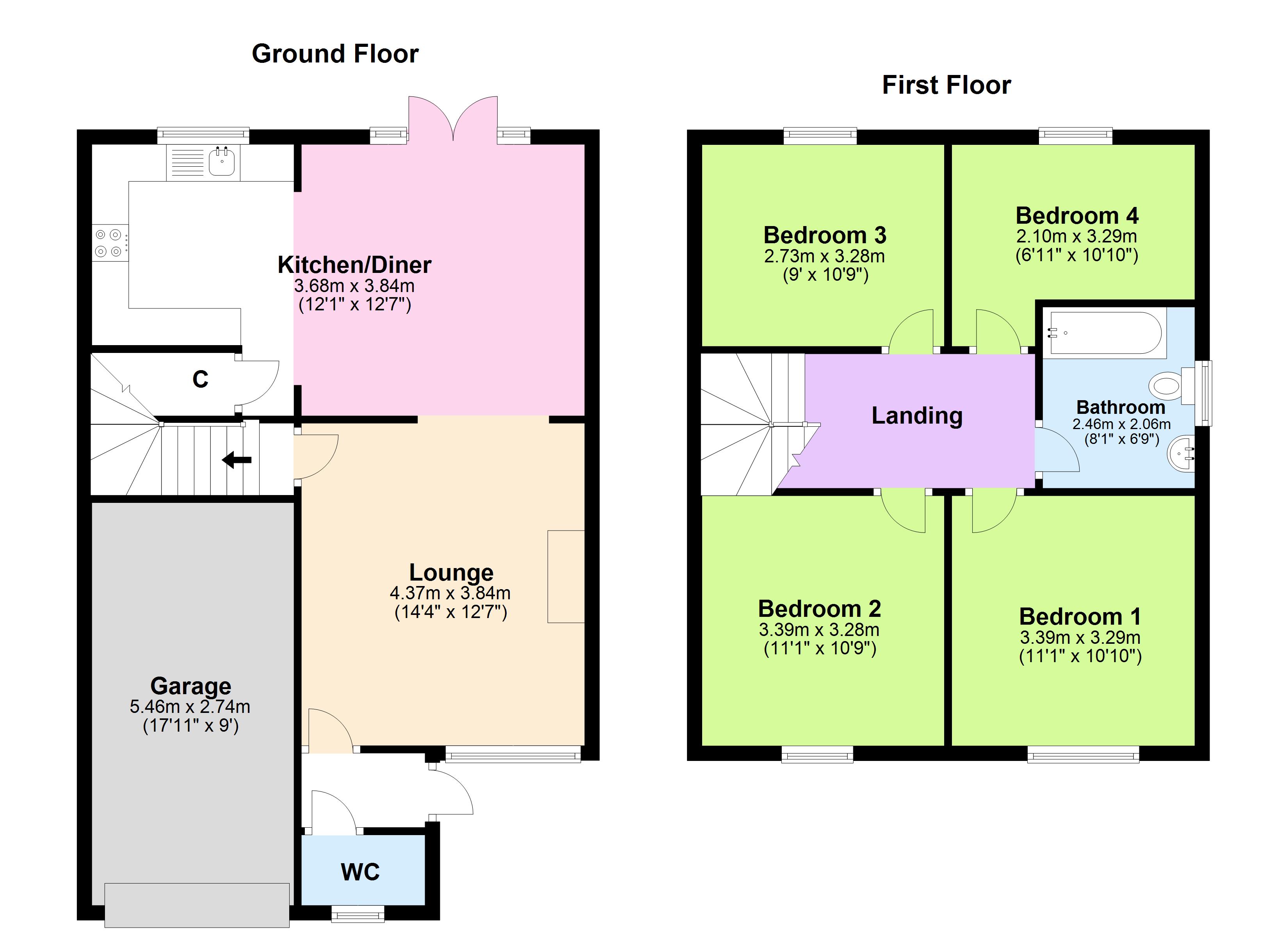 26, Grantham Road, Colchester floorplan