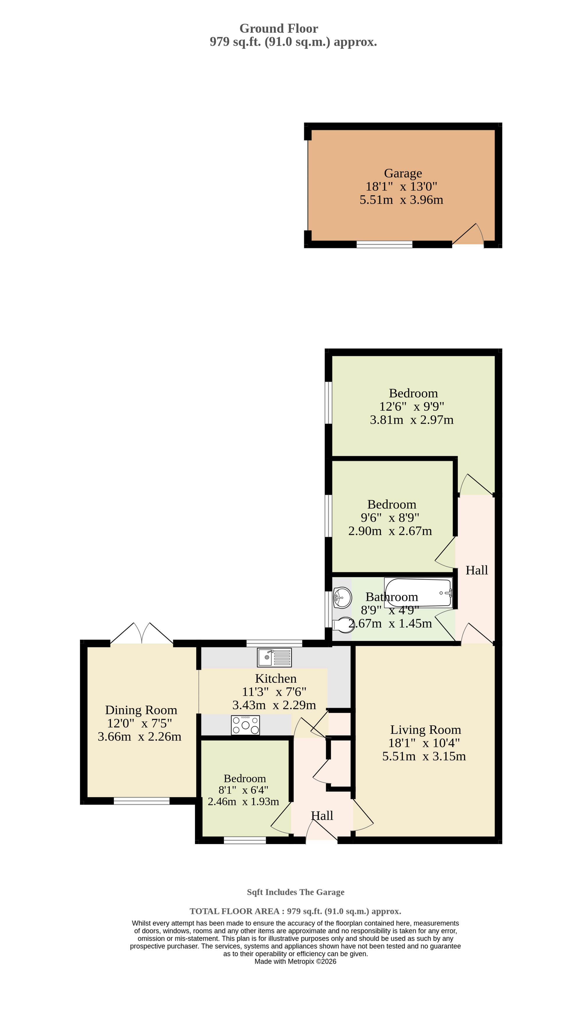 11 Cedar Close, Great Yarmouth floorplan