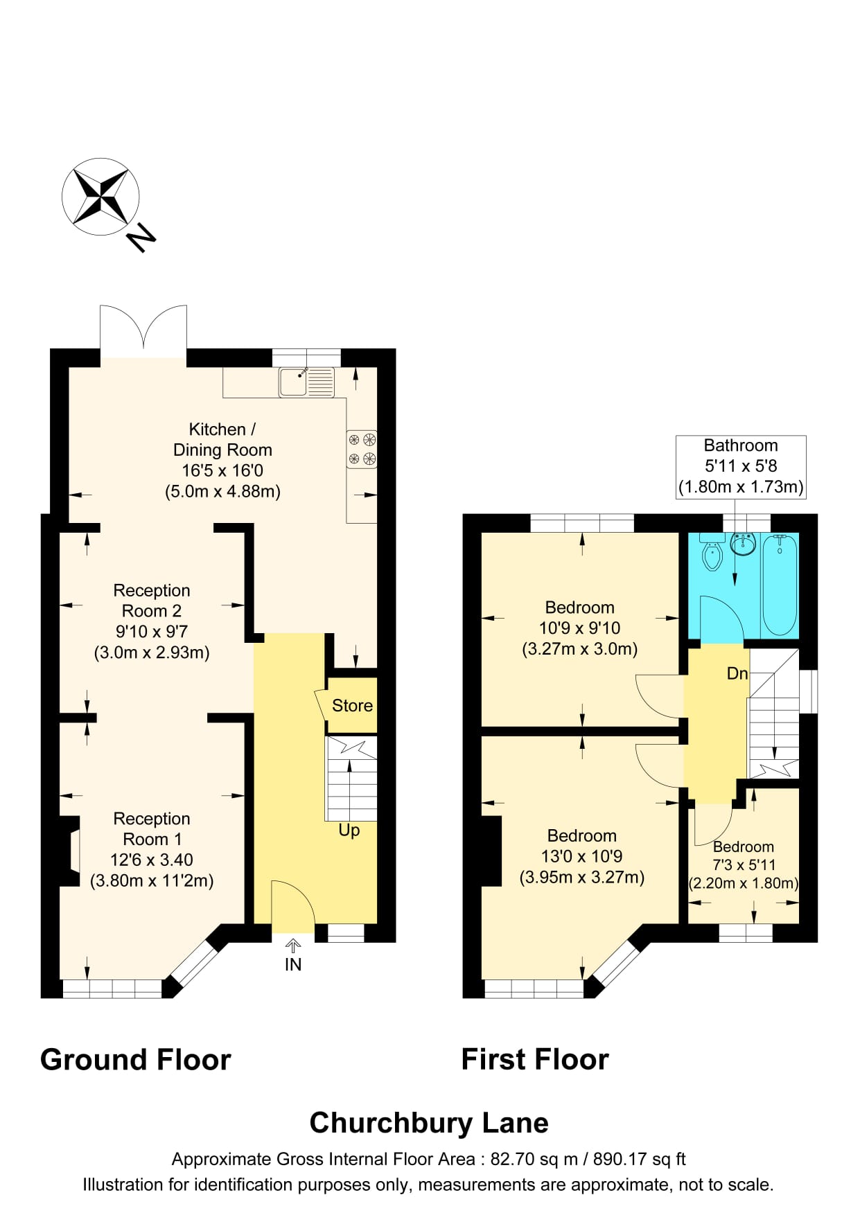 136, Churchbury Lane, Enfield floorplan
