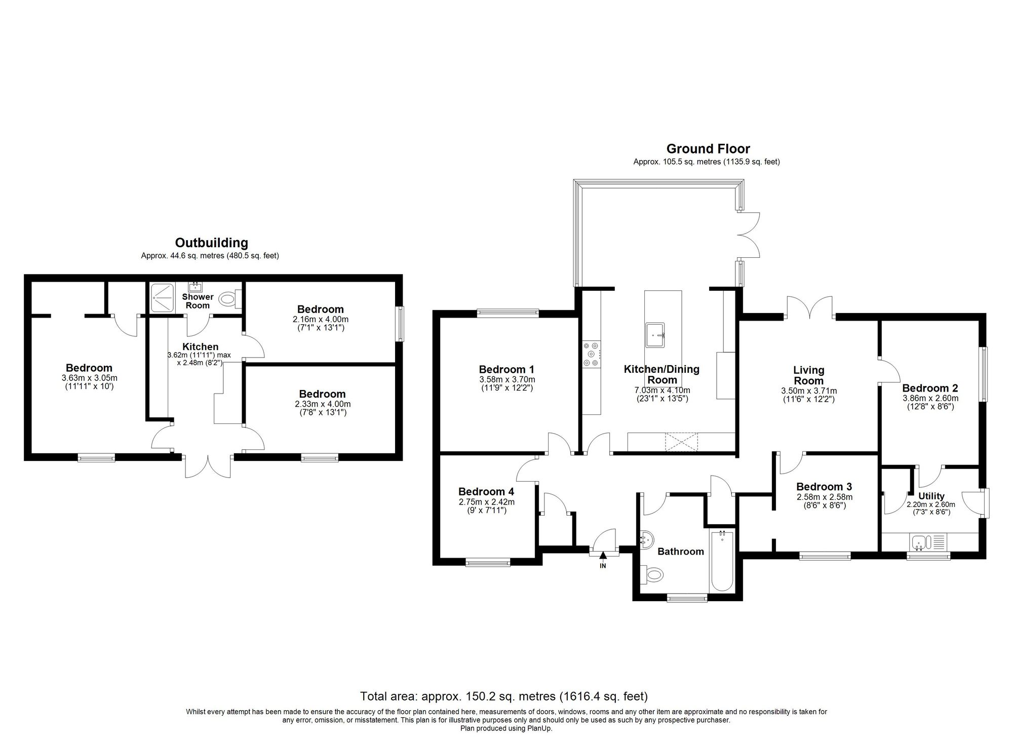 White Cottage Antlands Lane, Horley floorplan