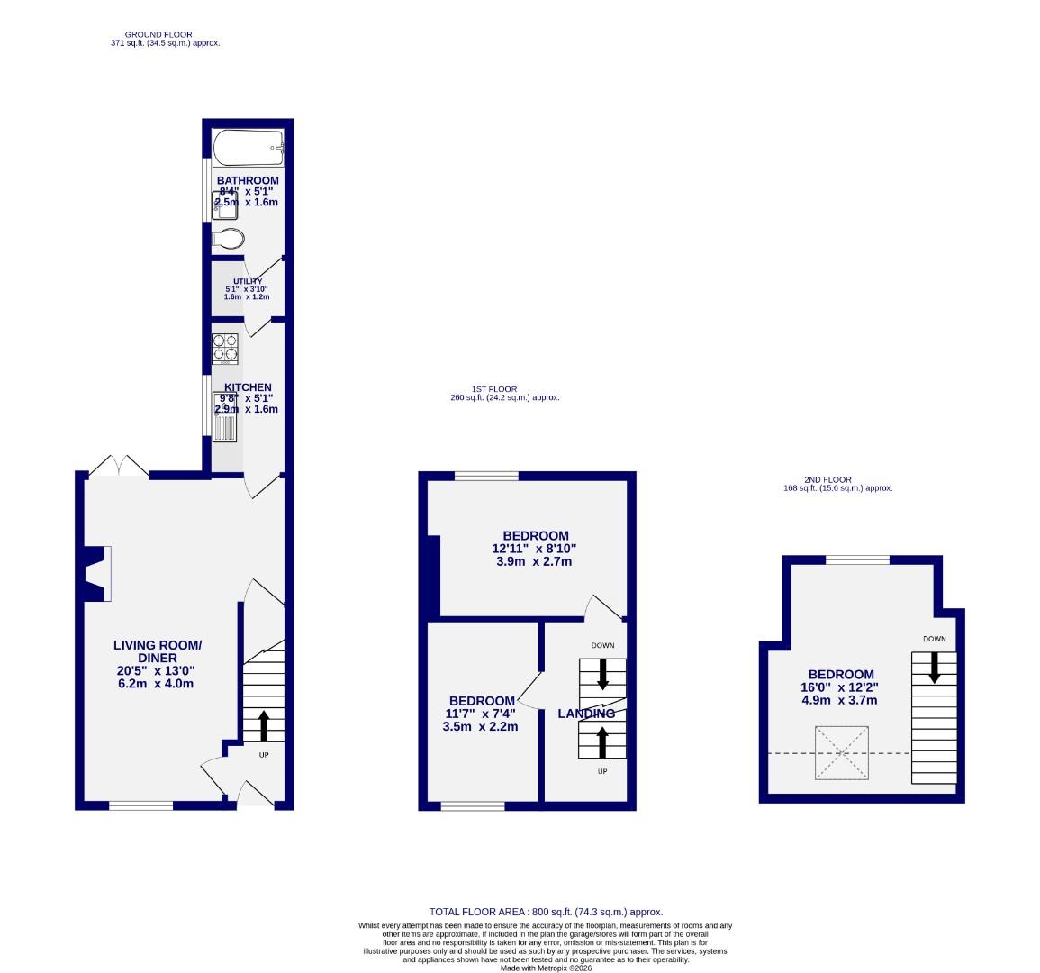 4, Railway Terrace, York floorplan