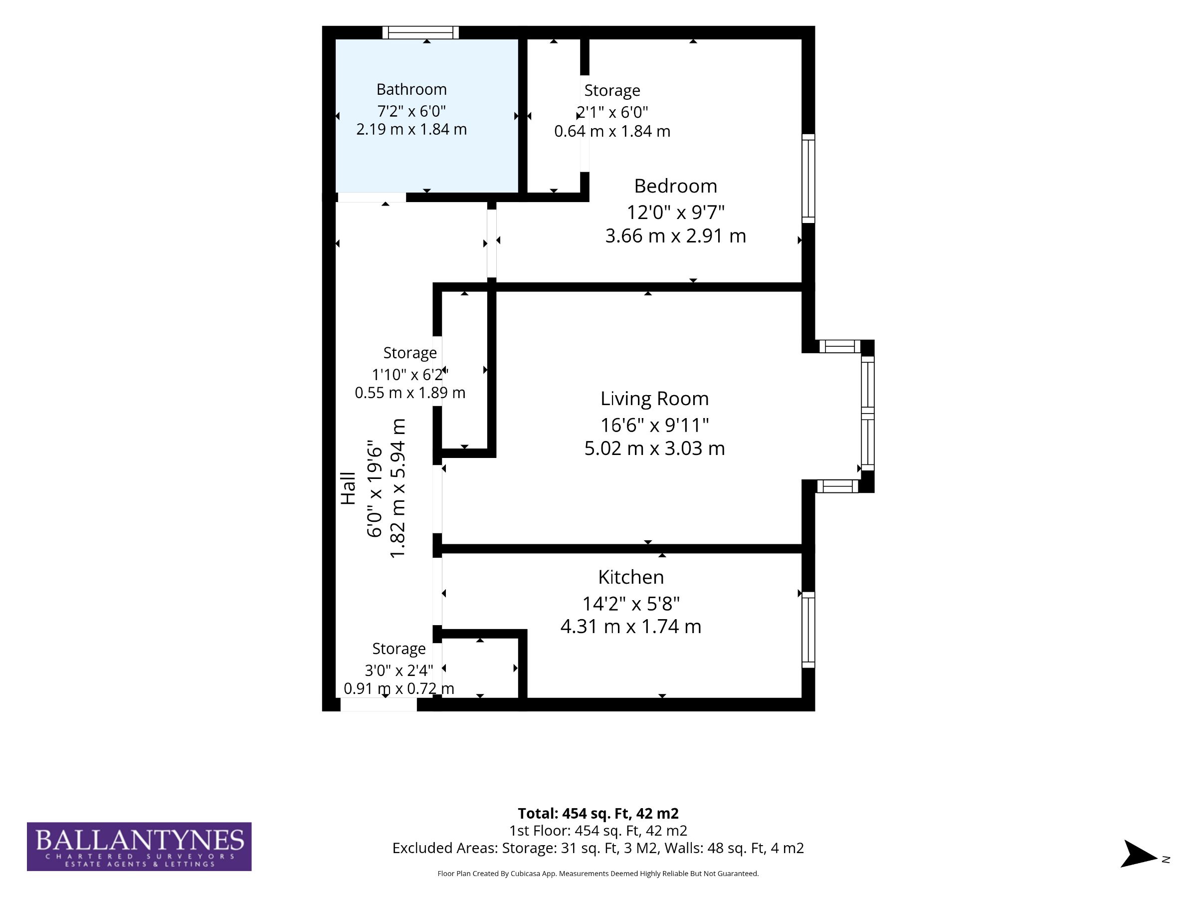 60 (Flat 1) Moira Terrace, Edinburgh floorplan