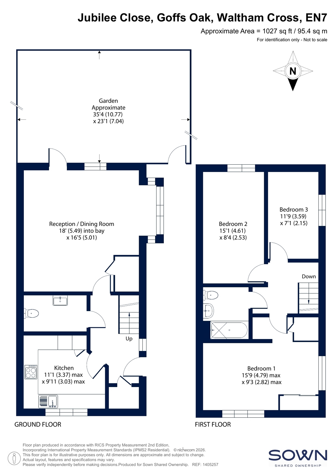 SETTLE SO, 10, Jubilee Close, Waltham Cross floorplan