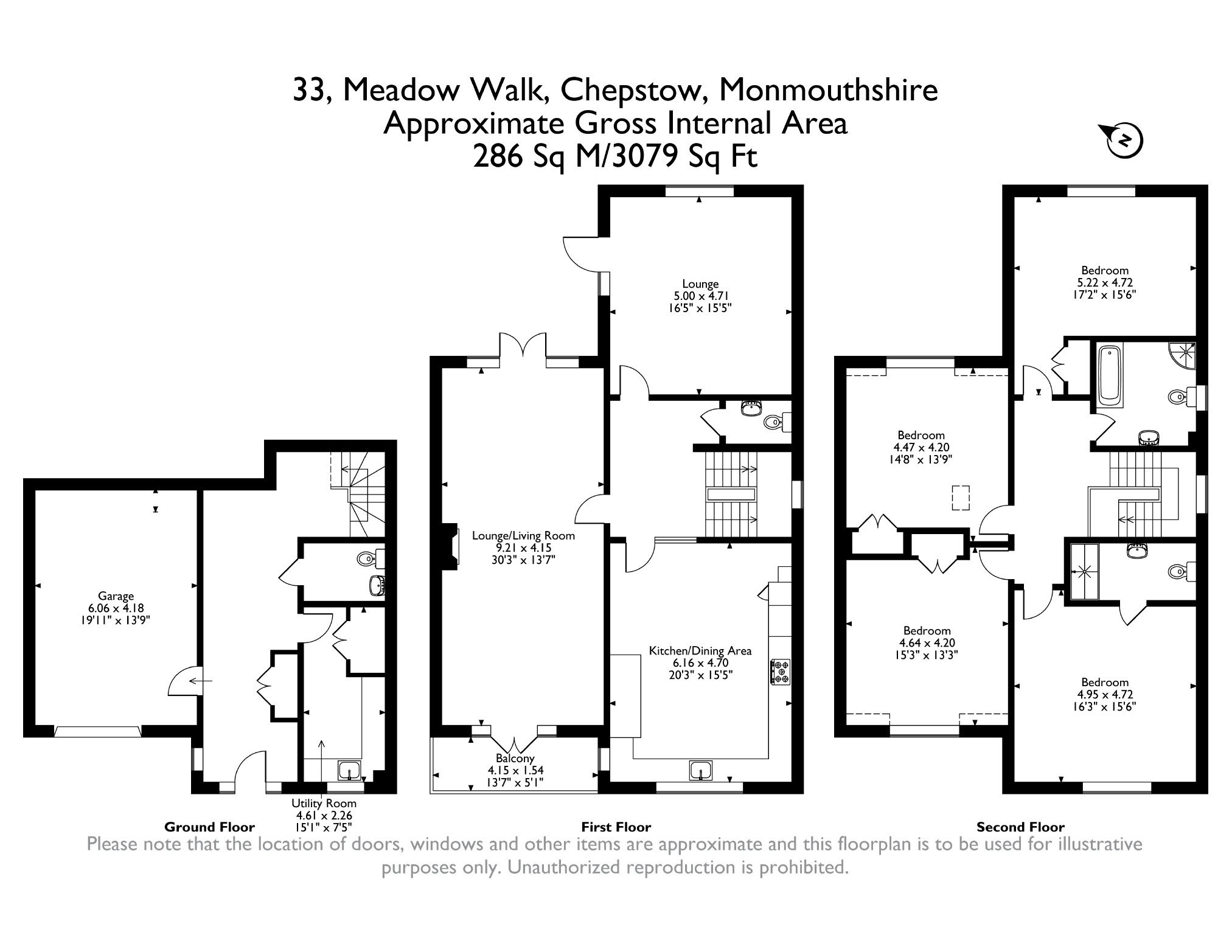33, Meadow Walk, Chepstow floorplan