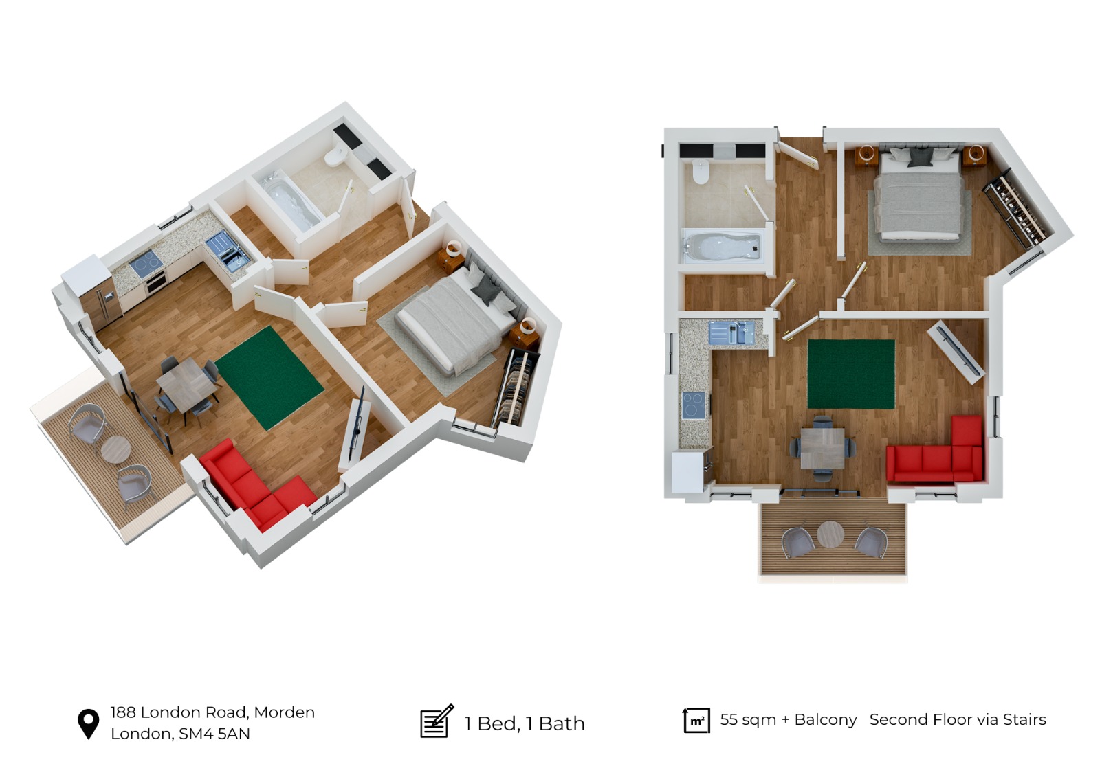 188, London Road, Morden floorplan